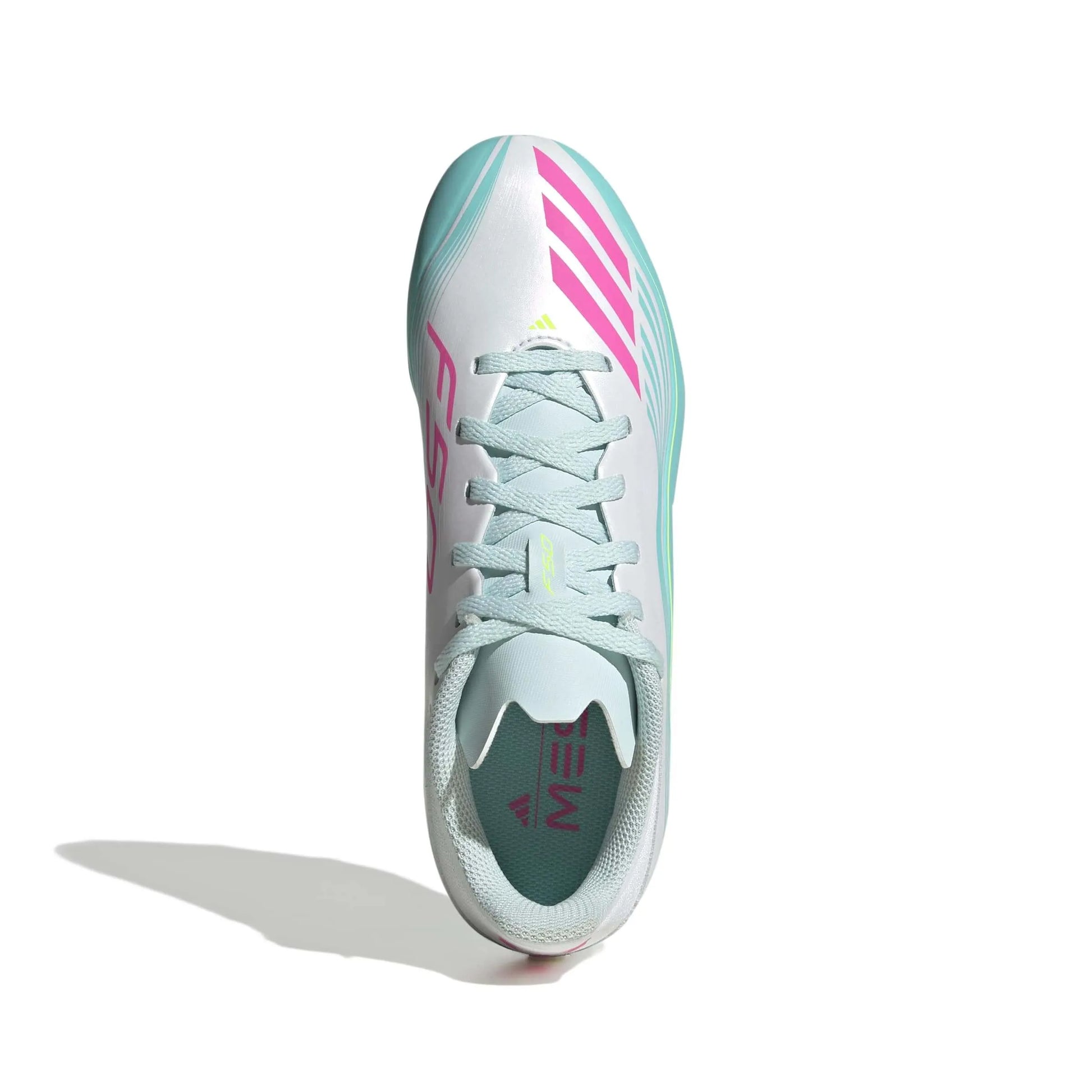 adidas Junior F50 Messi League Firm-Multi Ground Soccer Cleats - Messi Aurora Radiante Pack (SP26) (Top)