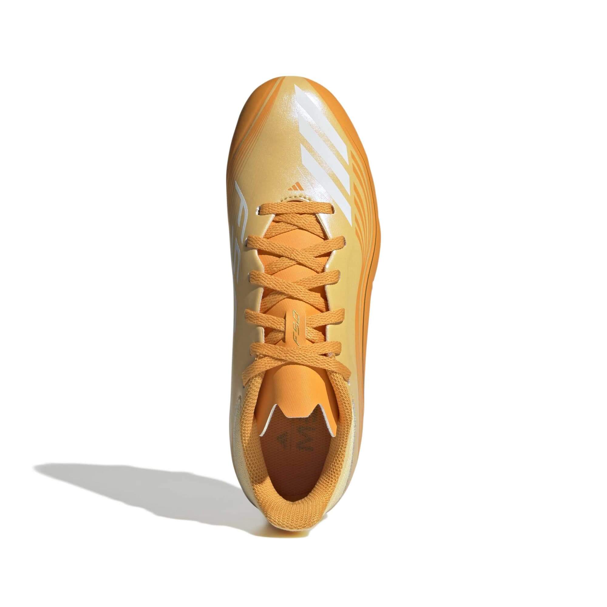 adidas Junior F50 Messi League Firm-Multi Ground Soccer Cleats - Messi Hora Dorada Pack (SP26) (Top)