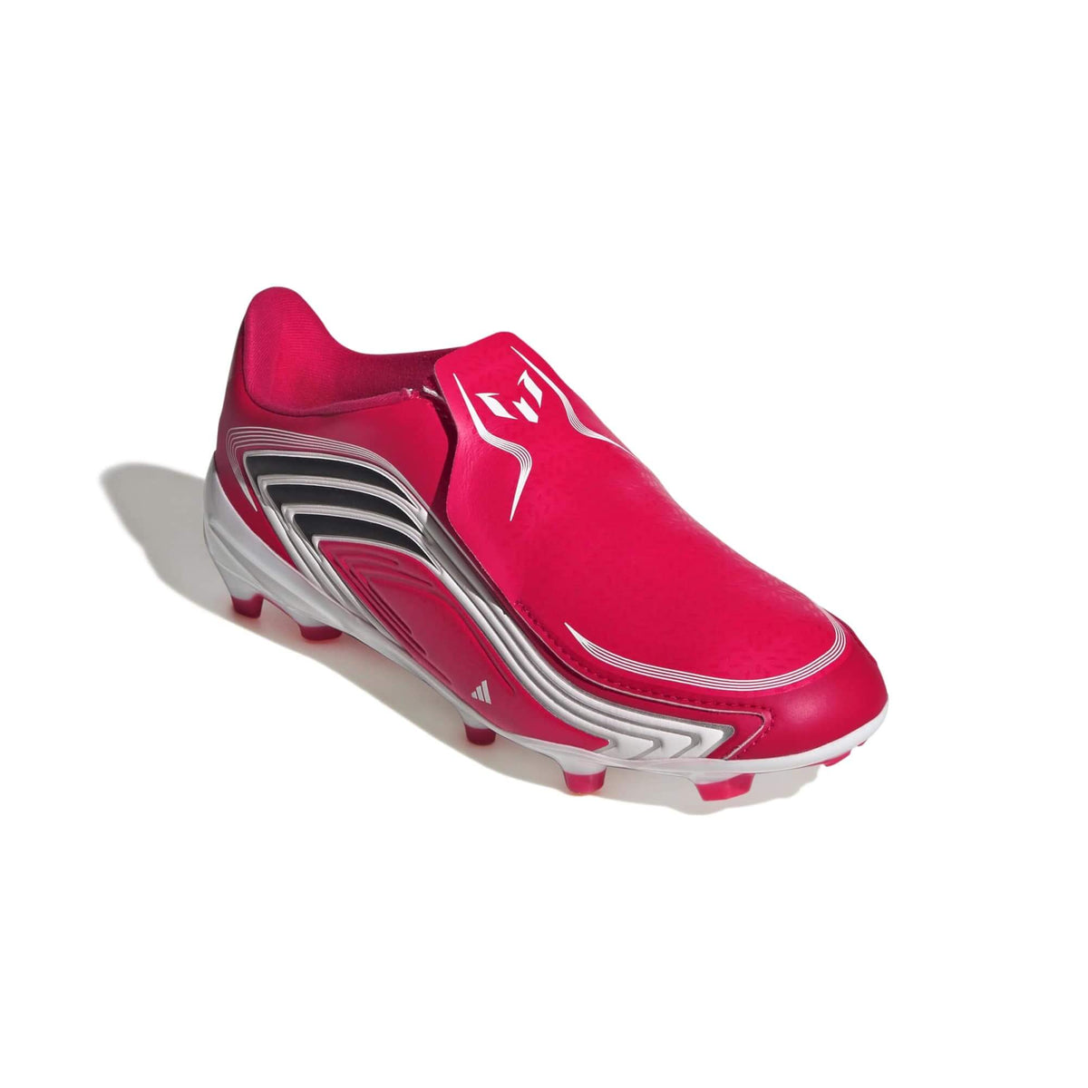 adidas Junior F50 Messi League Laceless Firm Ground Soccer Cleats - Futbol Y Familia Pack (FA26) (Lateral - Front)