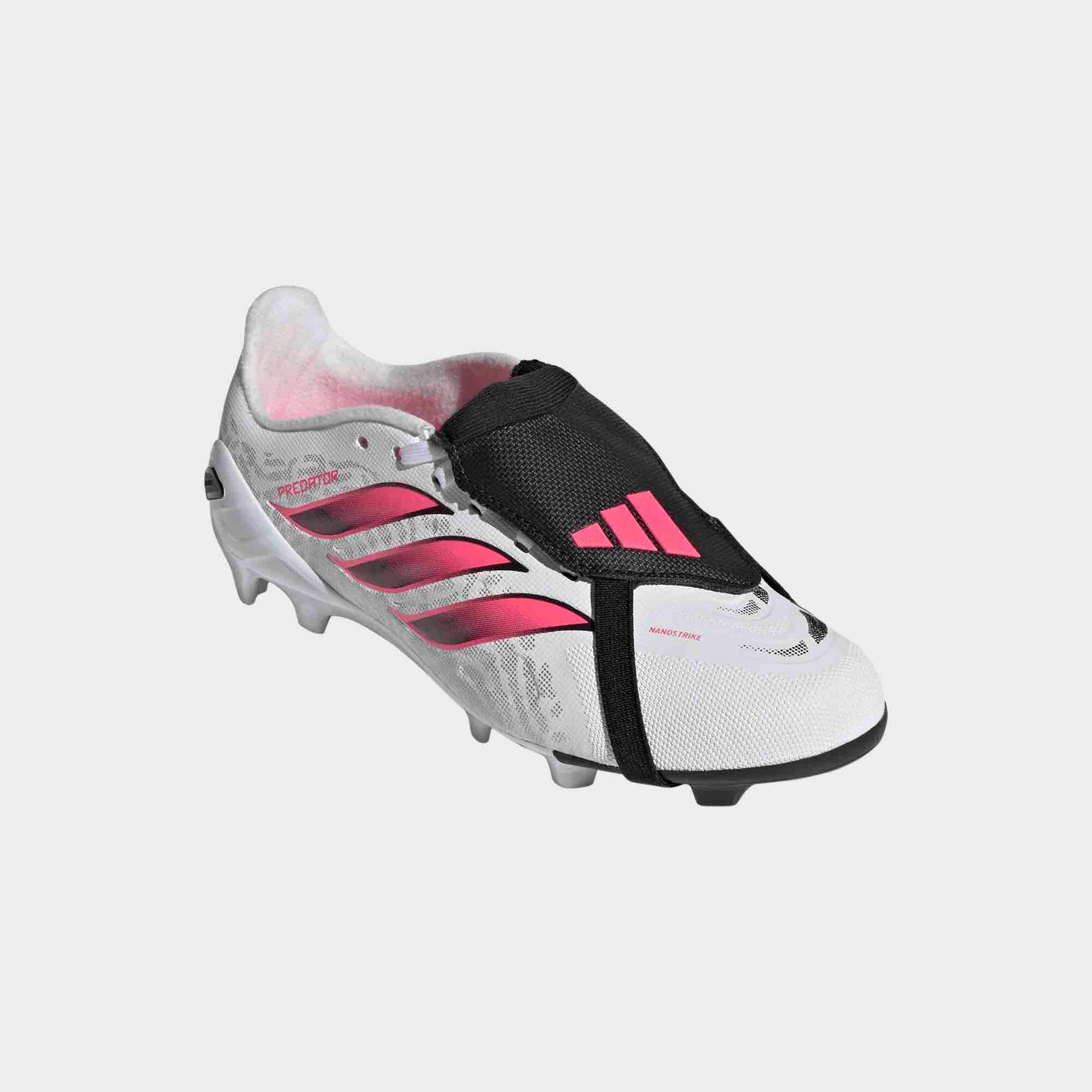 adidas Junior Predator League Fold-Over Tongue Firm Ground Soccer Cleats - Chaos Vs Control Pack (FA26) (Lateral - Front)