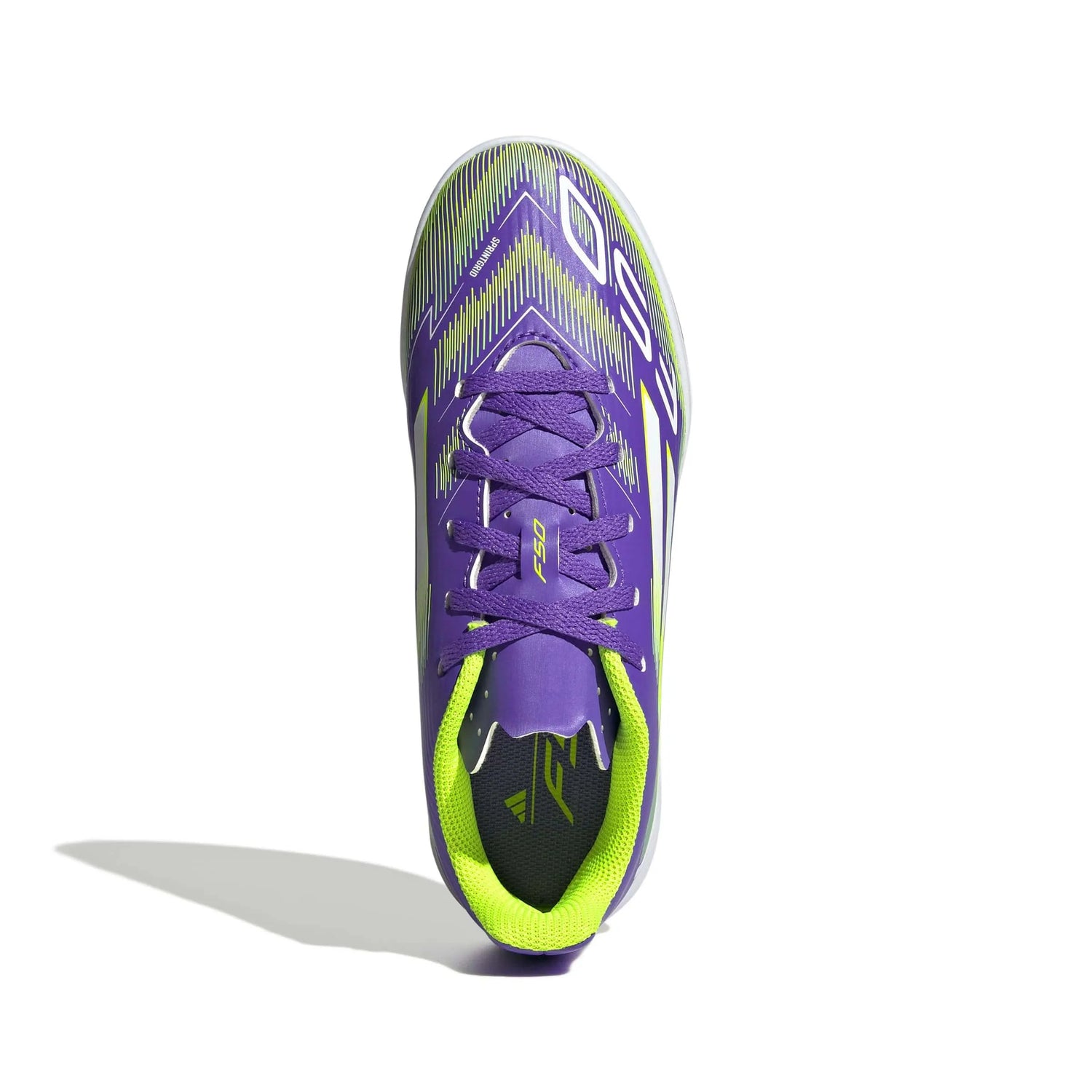 adidas Kid's F50 Club Indoor Soccer Shoes - Radiant Blaze Pack (FA25) (Top)