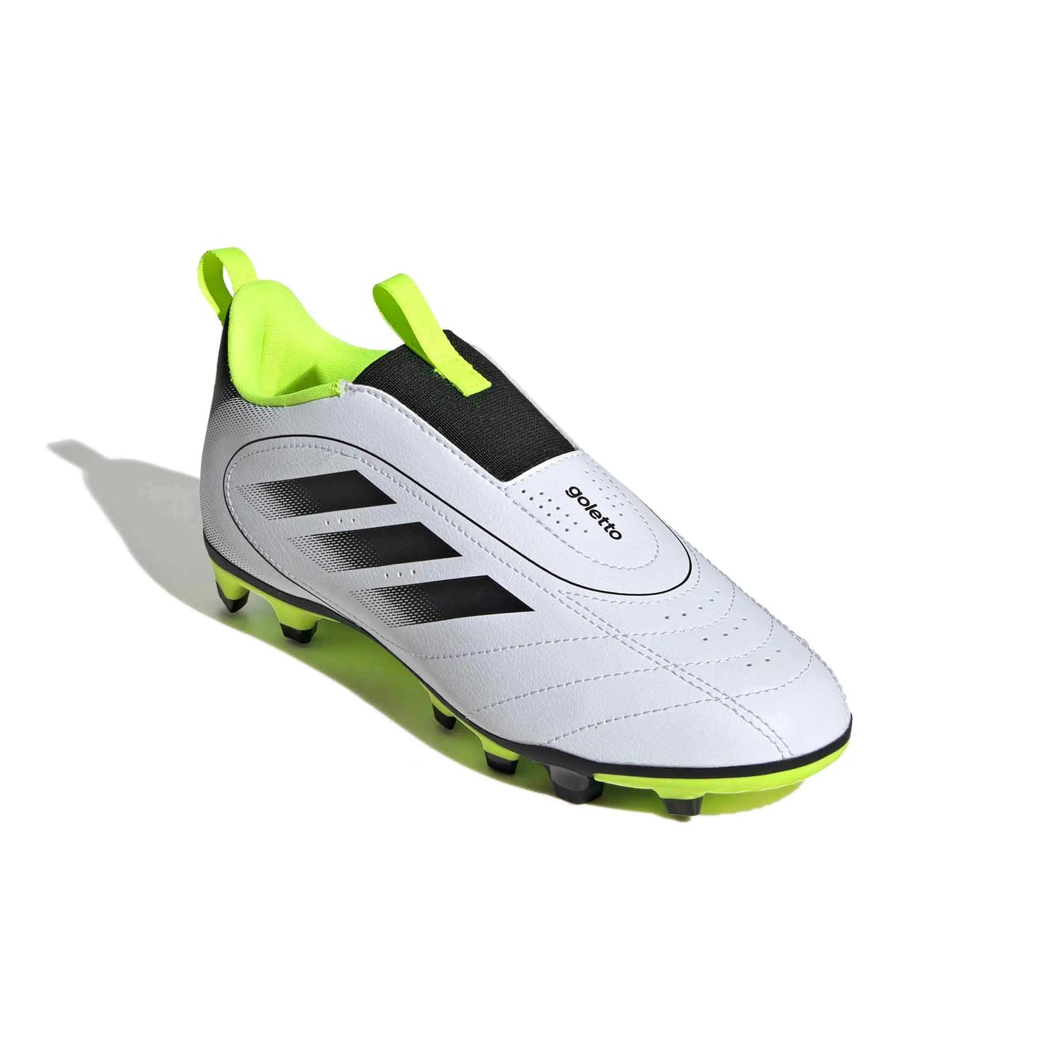 adidas Kid's Goletto IX Laceless Firm-Multi Ground Soccer Cleats (Lateral - Front)