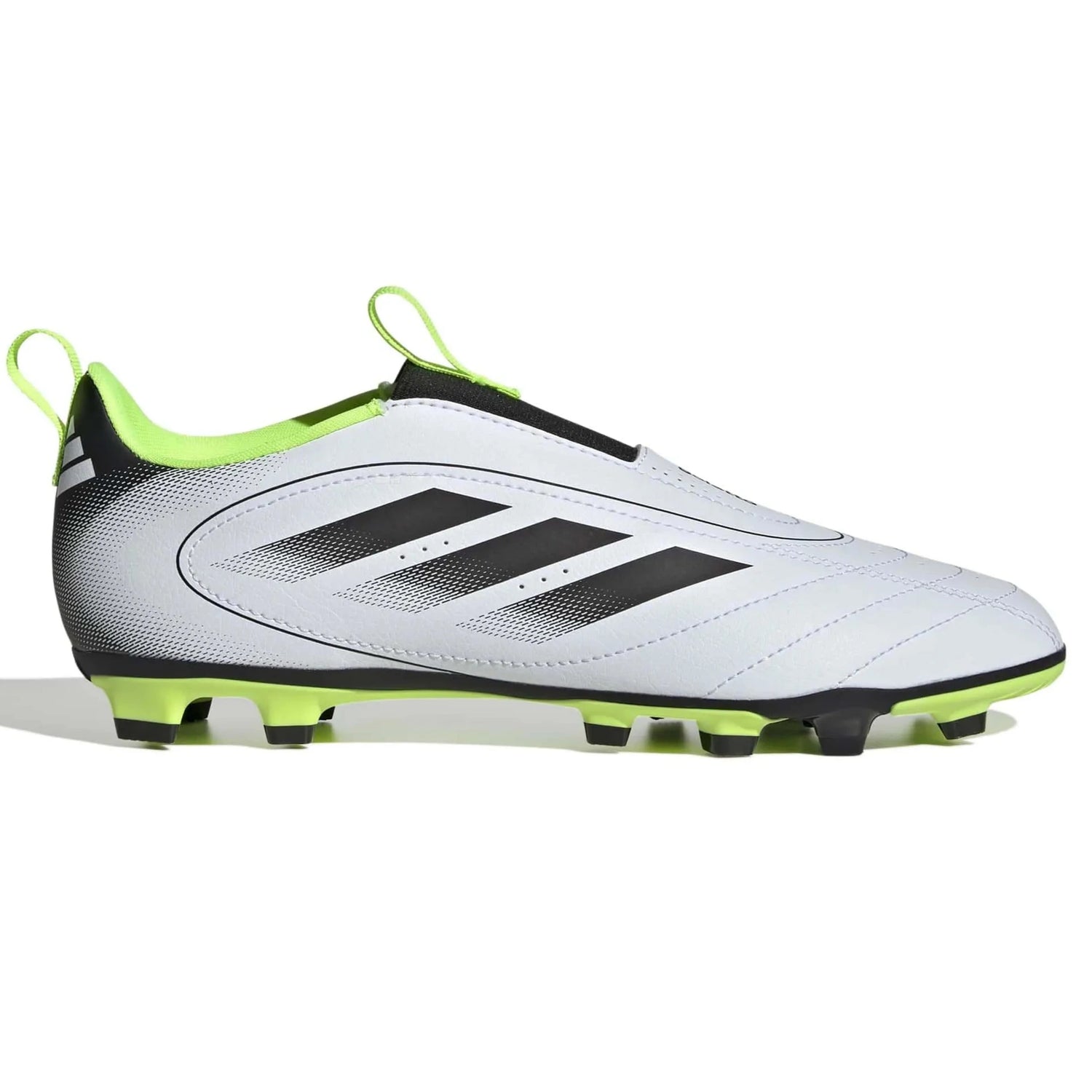 adidas Kid's Goletto IX Laceless Firm-Multi Ground Soccer Cleats (Side 1)