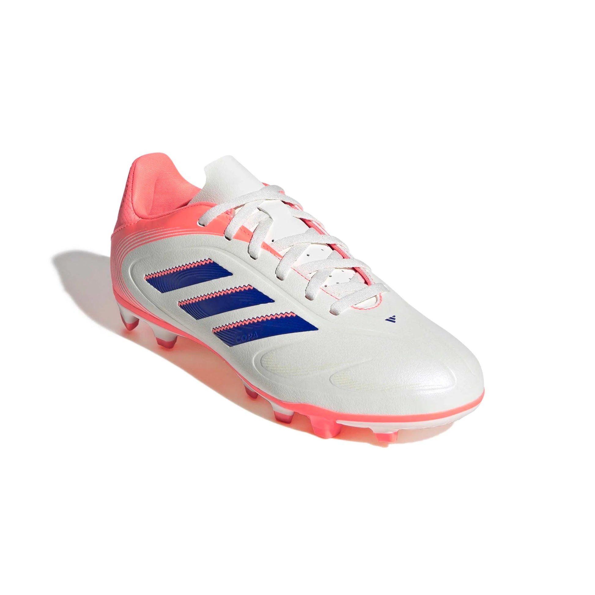adidas Kids Copa Pure III Club Firm/Multi Ground Soccer Cleats - Coral Blaze Pack (FA25) (Lateral - Front)