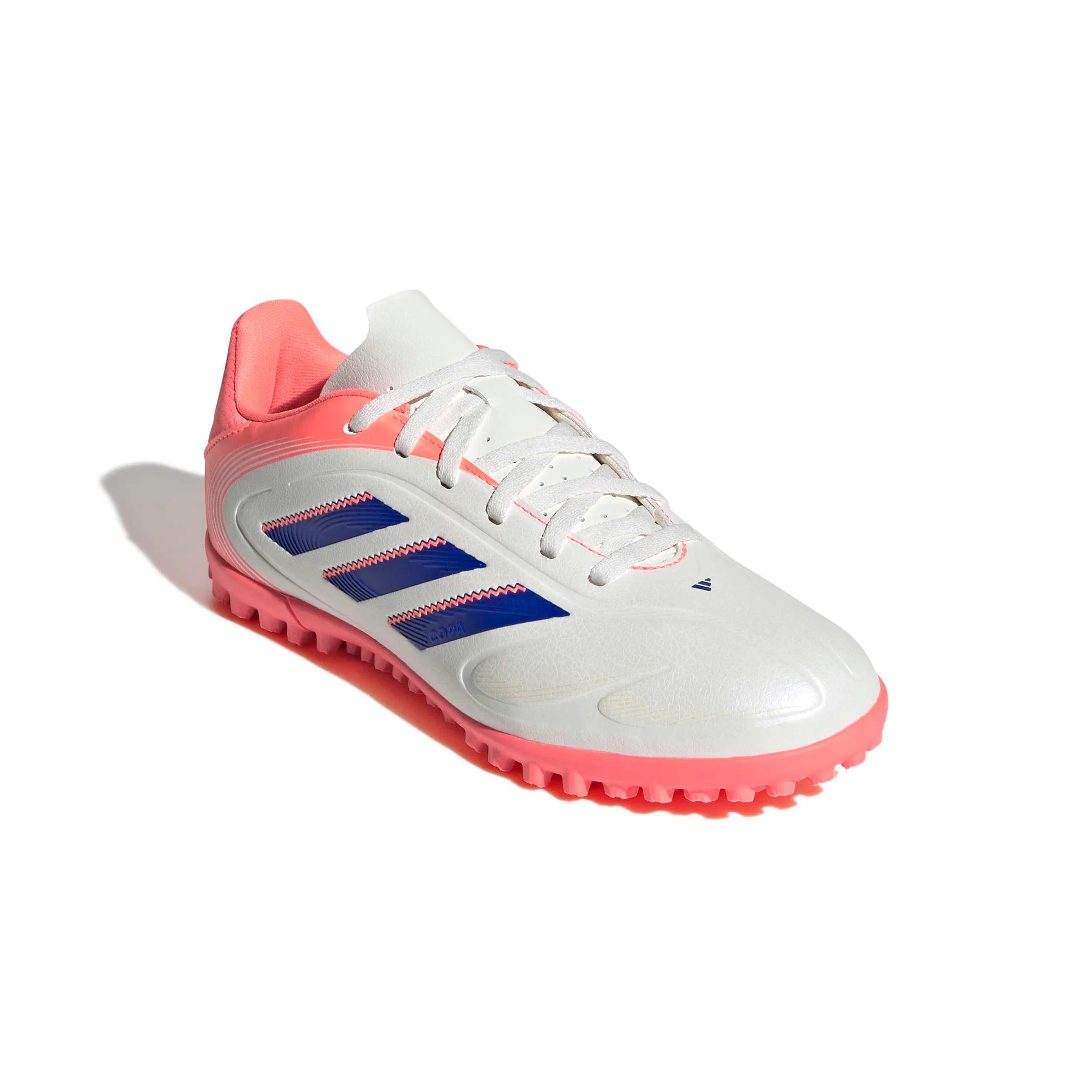 adidas Kids Copa Pure III Club Turf Soccer Shoes - Coral Blaze Pack (FA25) (Lateral - Front)