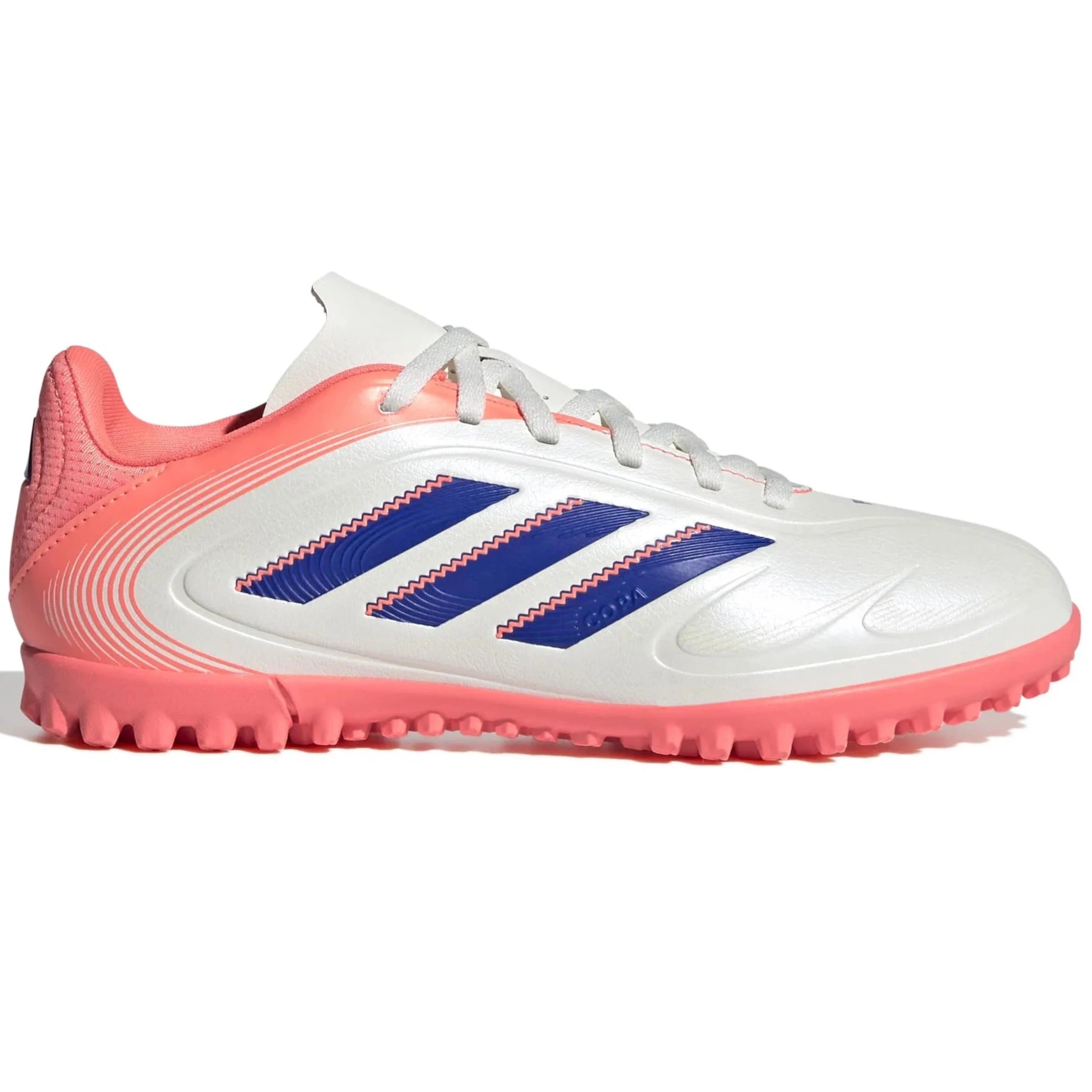 adidas Kids Copa Pure III Club Turf Soccer Shoes - Coral Blaze Pack (FA25) (Side 1)