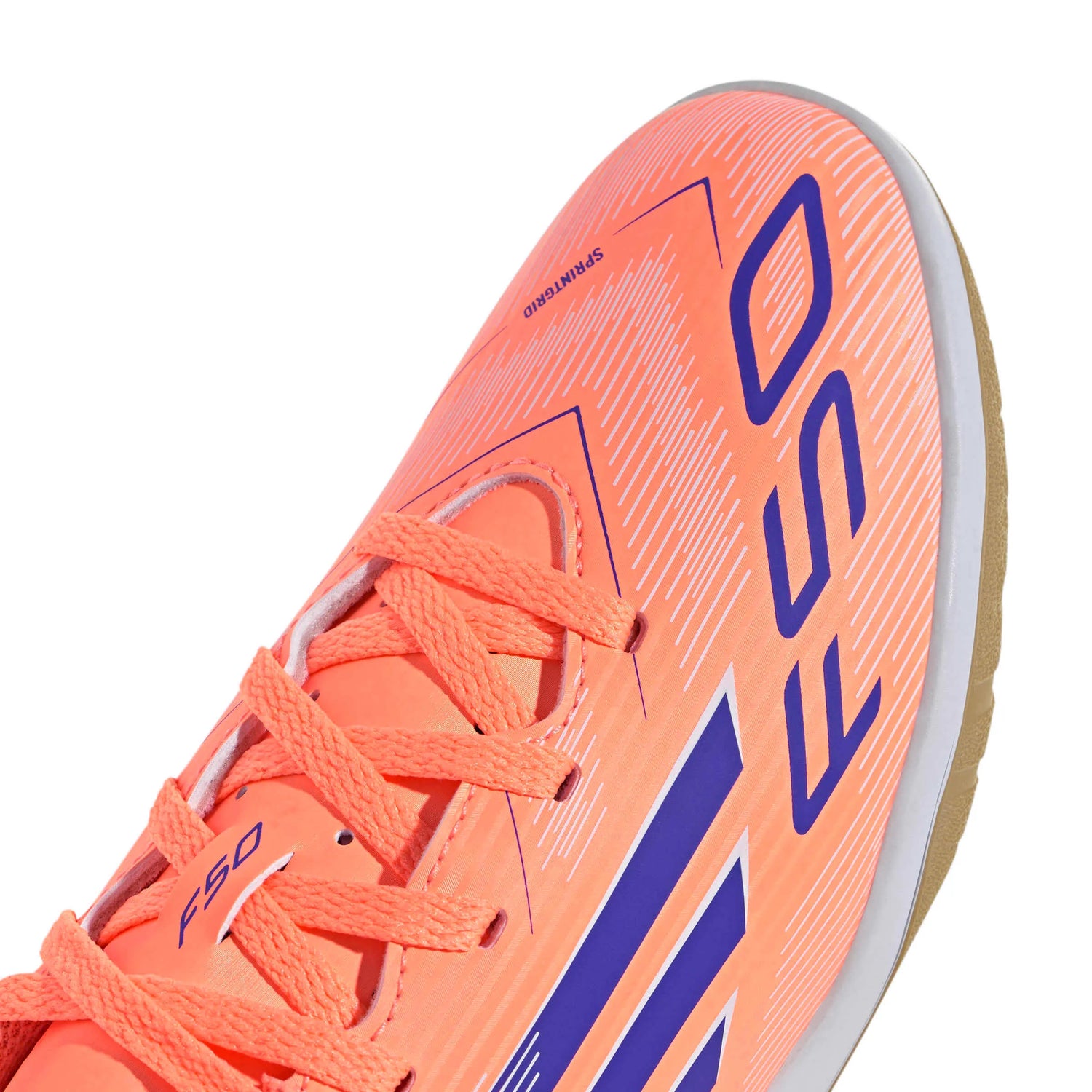 adidas Kids F50 Club Indoor Soccer Shoes - Coral Blaze Pack (FA25) (Detail 1)