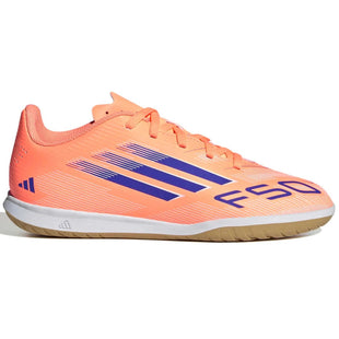 adidas Kids F50 Club Indoor Soccer Shoes - Coral Blaze Pack (FA25) (Side 1)