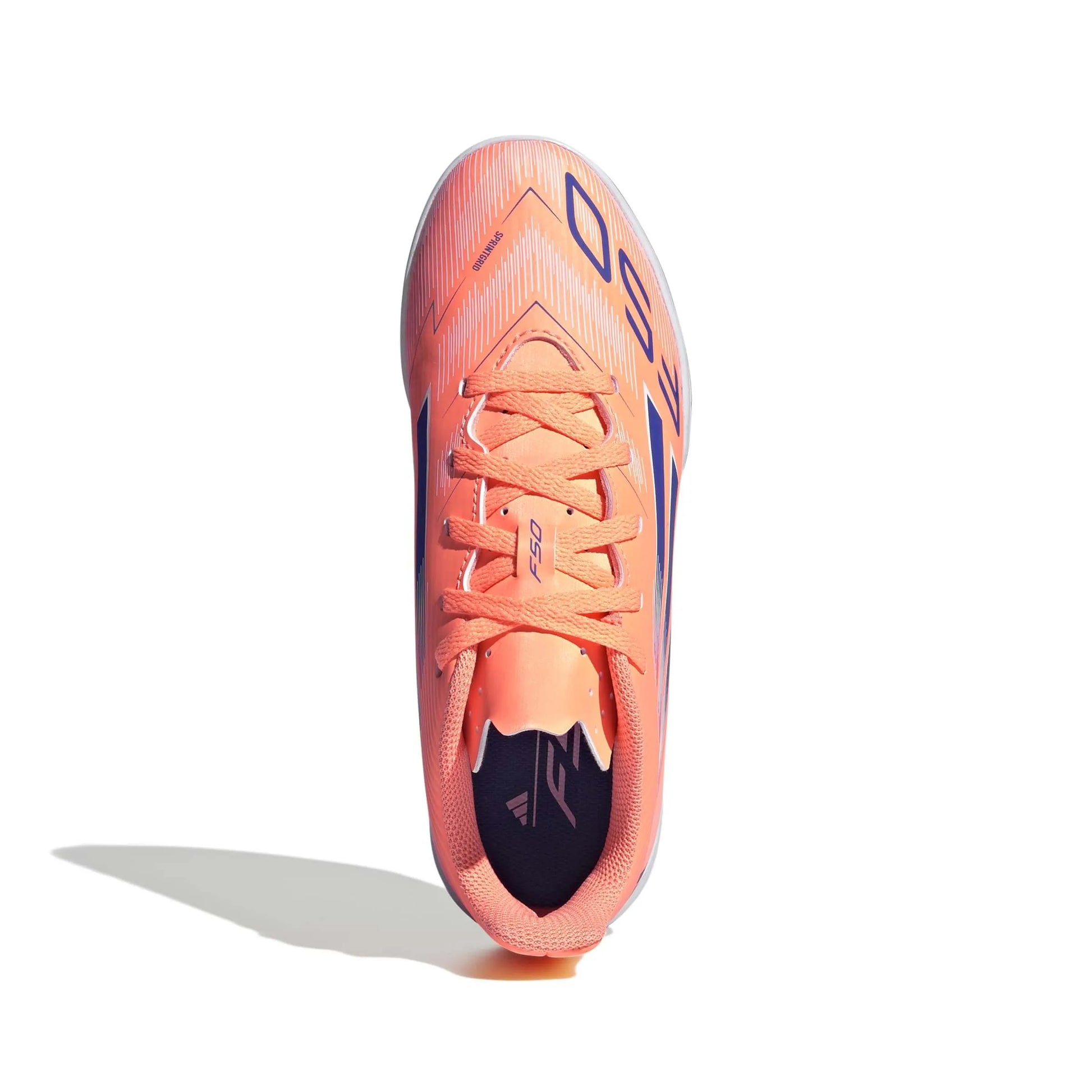 adidas Kids F50 Club Indoor Soccer Shoes - Coral Blaze Pack (FA25) (Top)