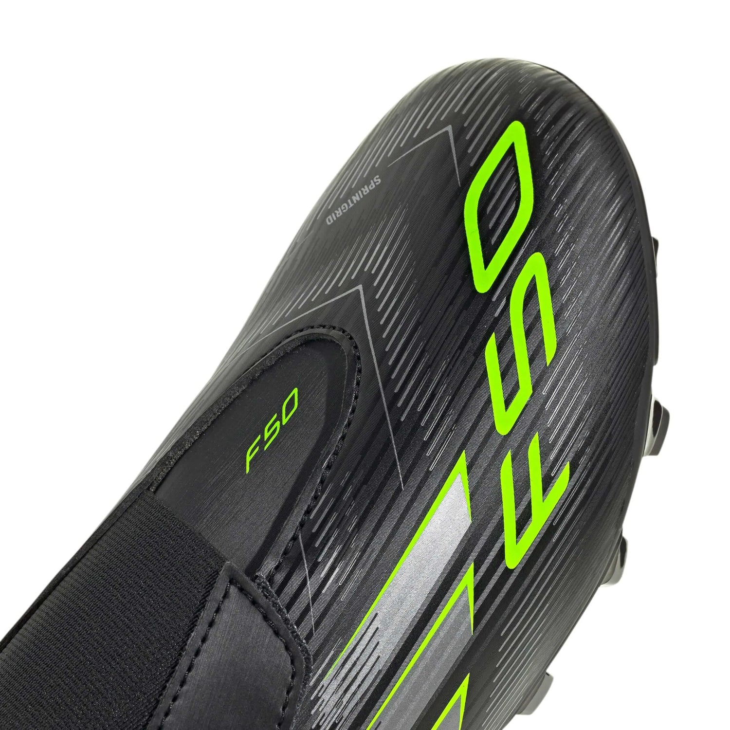 adidas Kids F50 Club Velcro Firm-Multi Ground Soccer Cleats - Electric Stealth Pack (FA25) (Detail 1)
