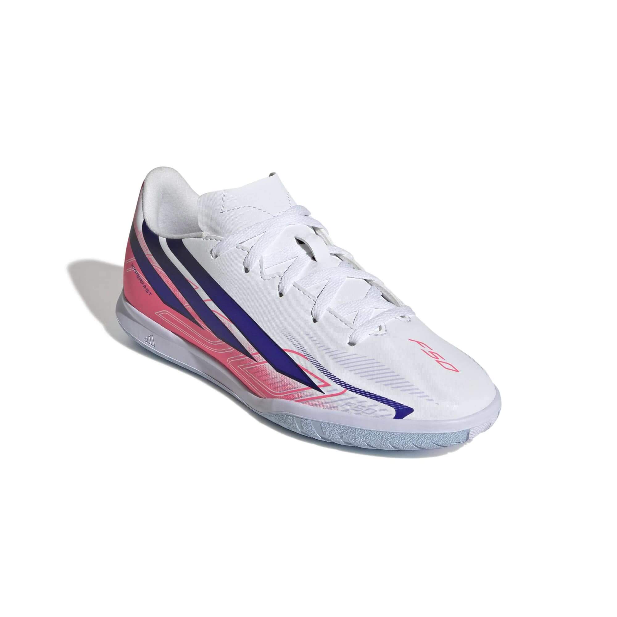adidas Kids F50 Hyperfast Club Indoor Soccer Shoes - Chaos Vs Control Pack (FA26) (Lateral - Front)