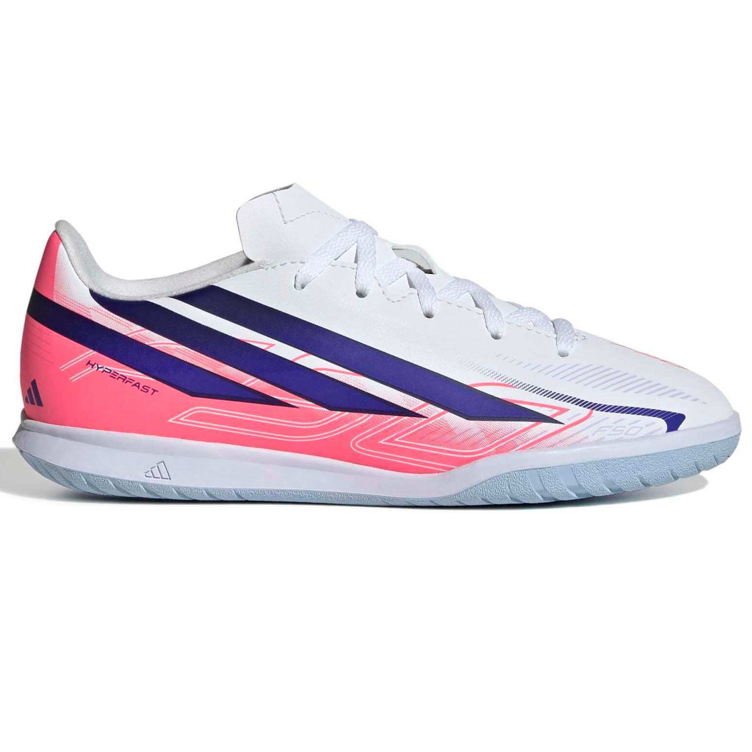 adidas Kids F50 Hyperfast Club Indoor Soccer Shoes - Chaos Vs Control Pack (FA26) (Side 1)