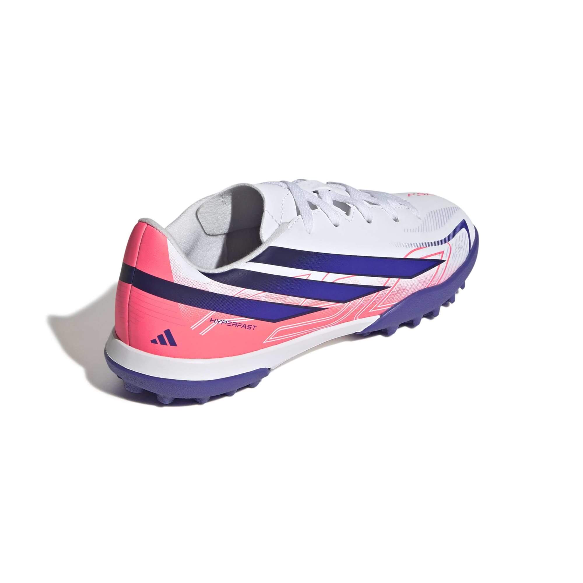 adidas Kids F50 Hyperfast Club Turf Soccer Shoes - Chaos Vs Control Pack (FA26) (Lateral - Back)