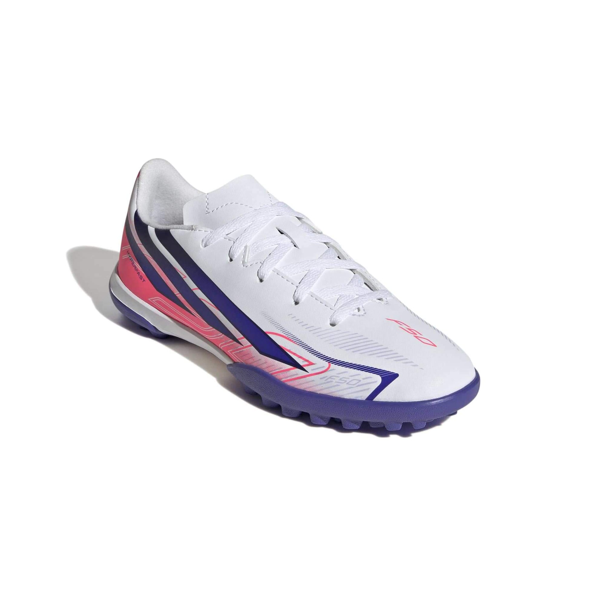 adidas Kids F50 Hyperfast Club Turf Soccer Shoes - Chaos Vs Control Pack (FA26) (Lateral - Front)