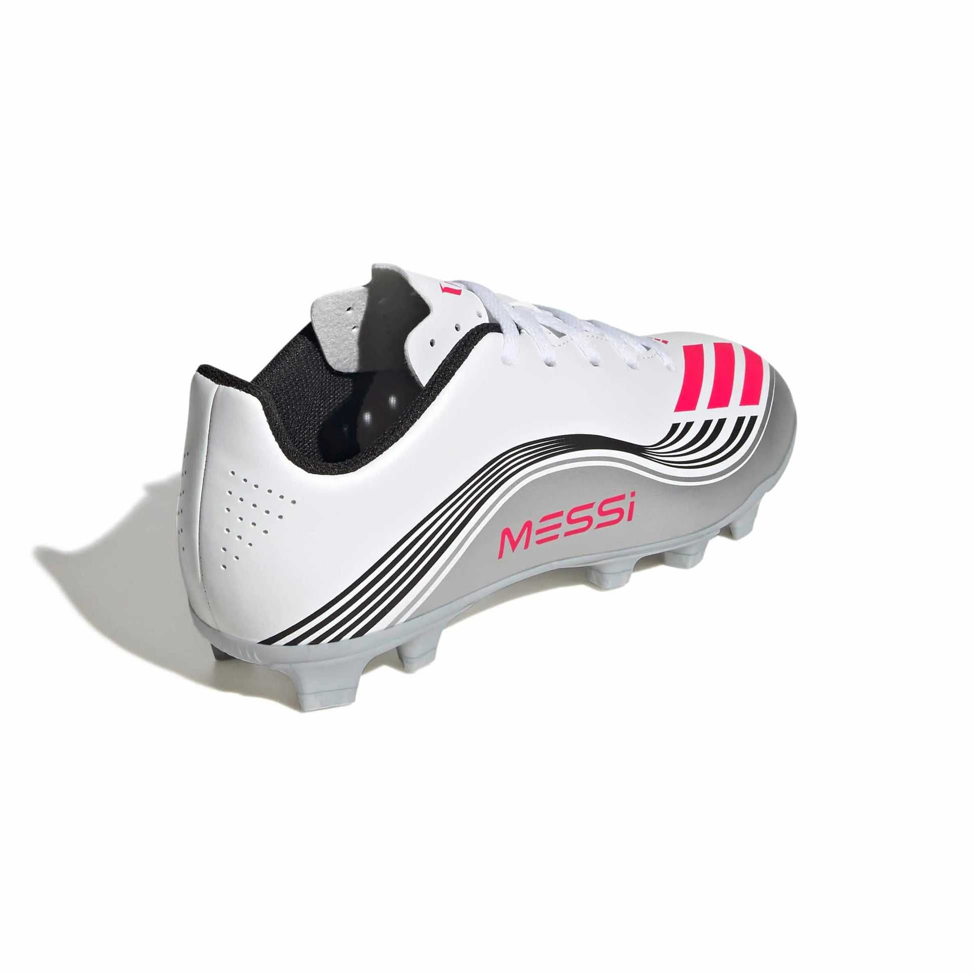 adidas Kids F50 Messi Club Firm-Multi Ground Soccer Cleats - Messi Prestig 10 (FA25) (Lateral - Back)