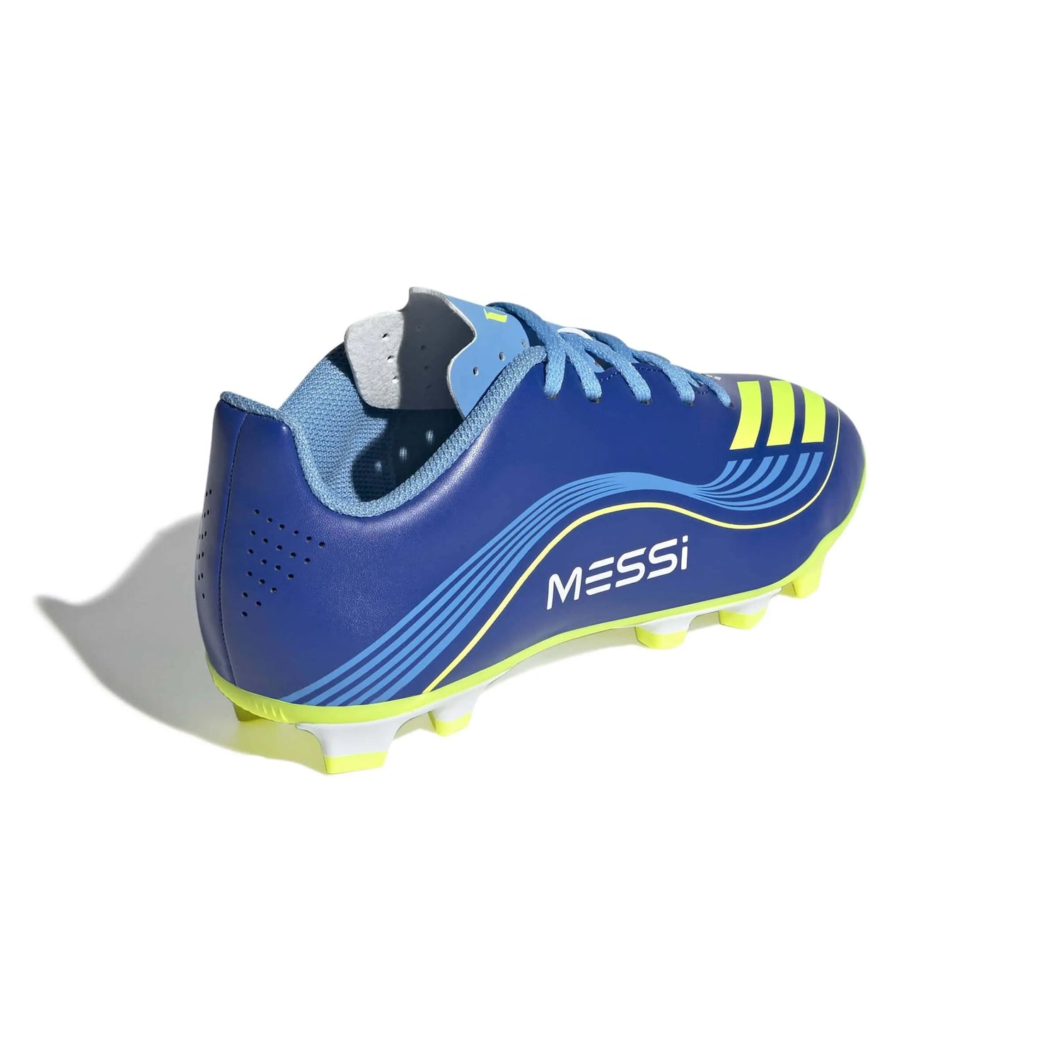 adidas Kids F50 Messi Club Firm-Multi Ground Soccer Cleats - Messi Vision Pack (FA25) (Lateral - Back)