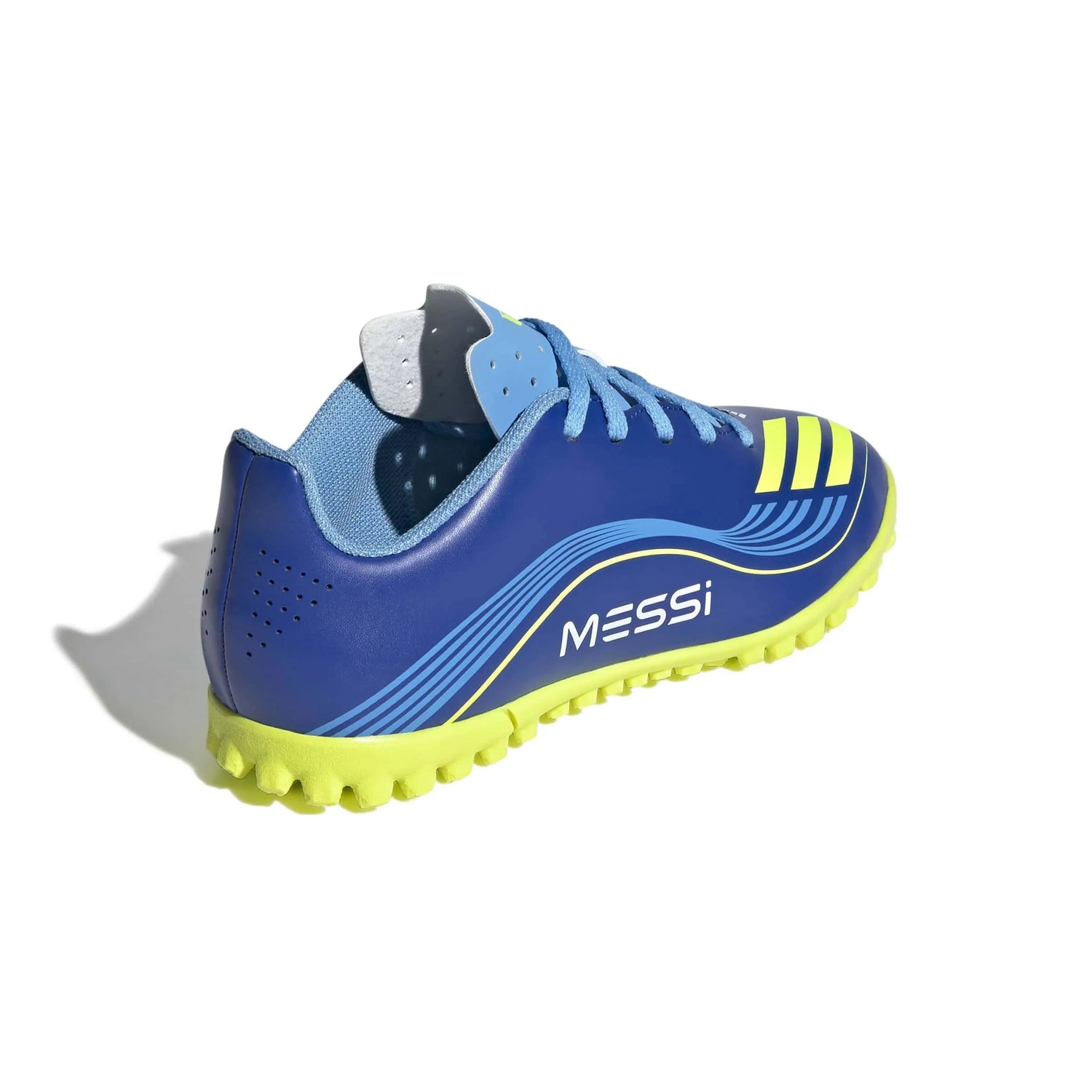 adidas Kids F50 Messi Club Turf Soccer Shoes - Messi Vision Pack (FA25) (Lateral - Back)