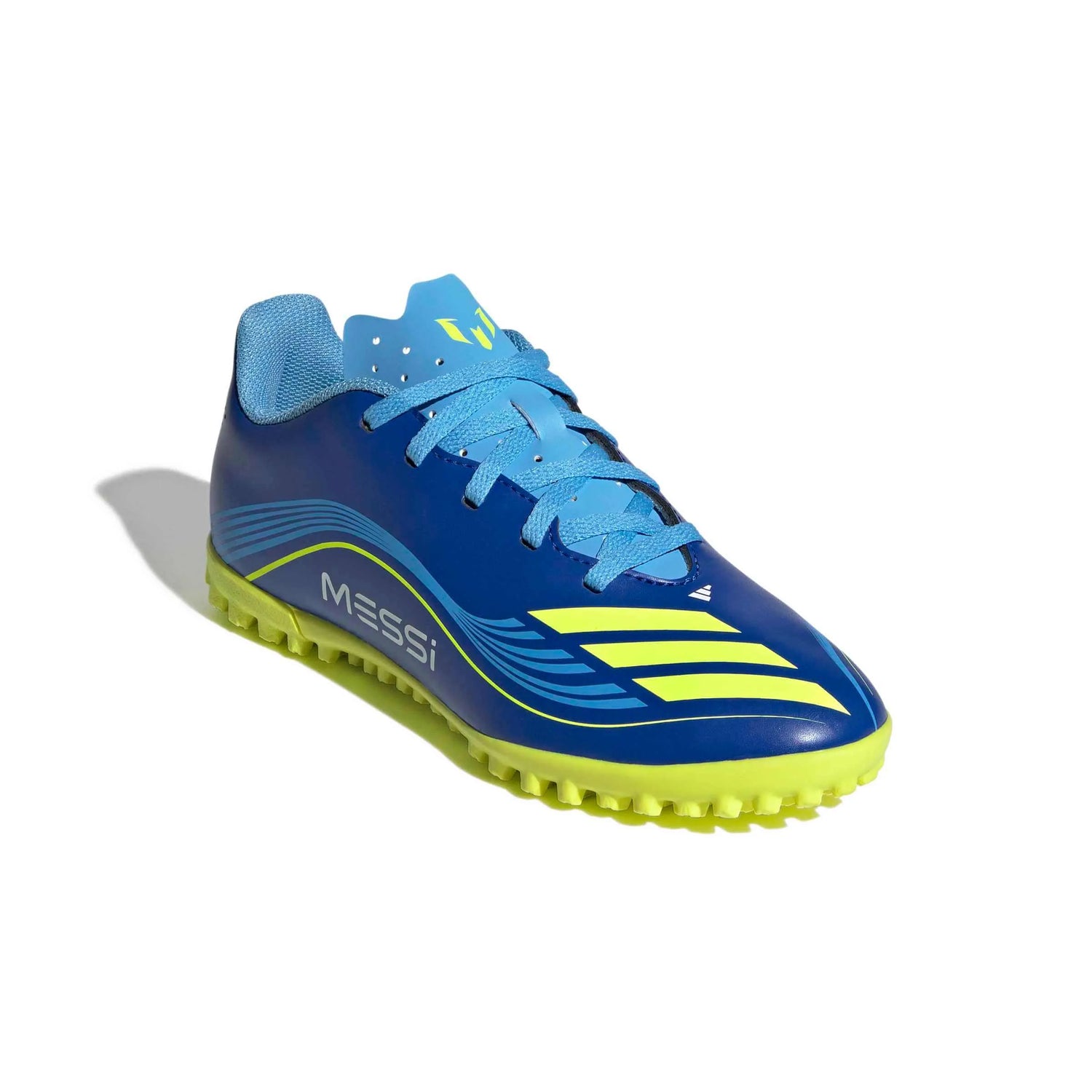 adidas Kids F50 Messi Club Turf Soccer Shoes - Messi Vision Pack (FA25) (Lateral - Front)