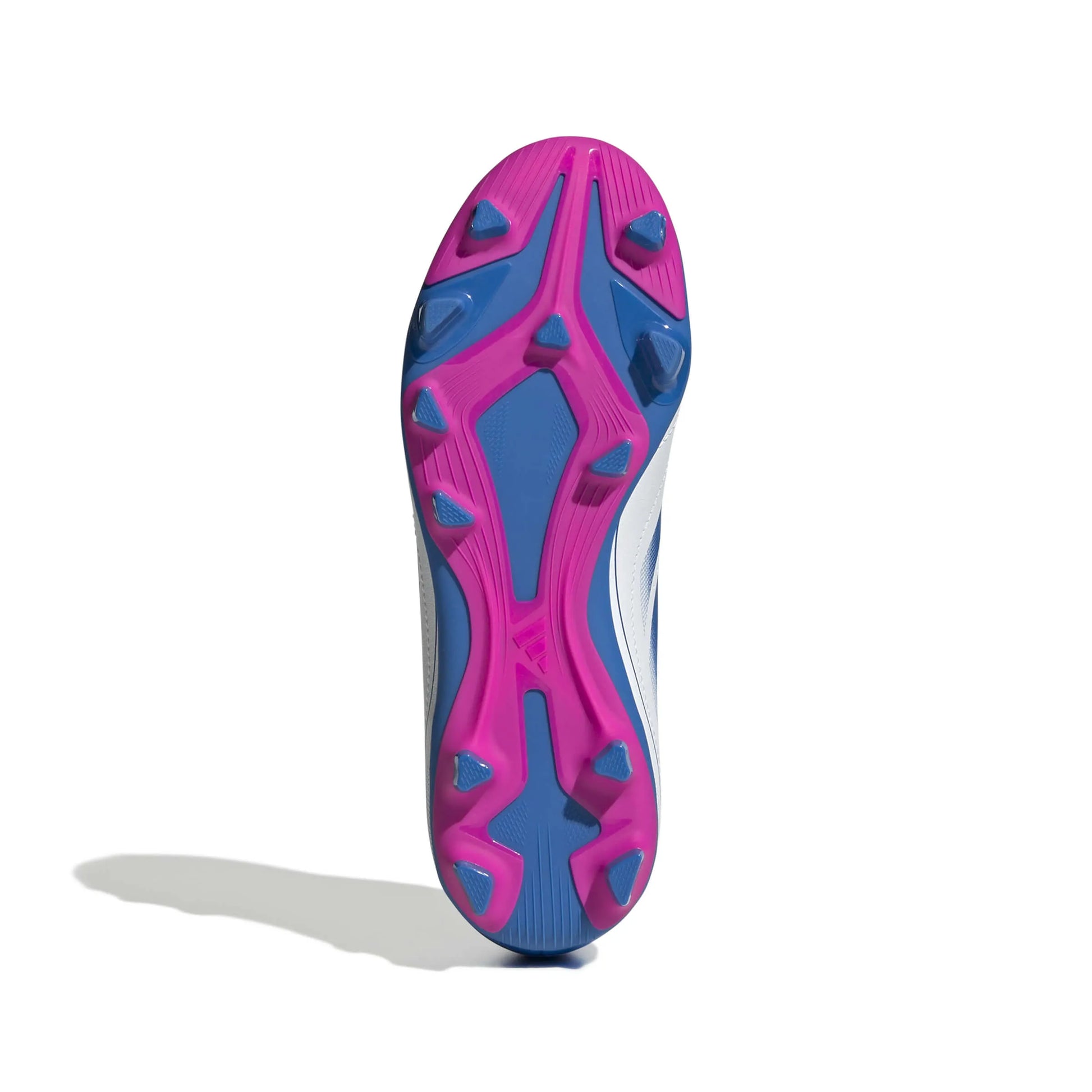 adidas Kids Goletto IX Firm-Multi Ground Soccer Cleats White-Bright Royal-Team Shock Pink (Bottom)