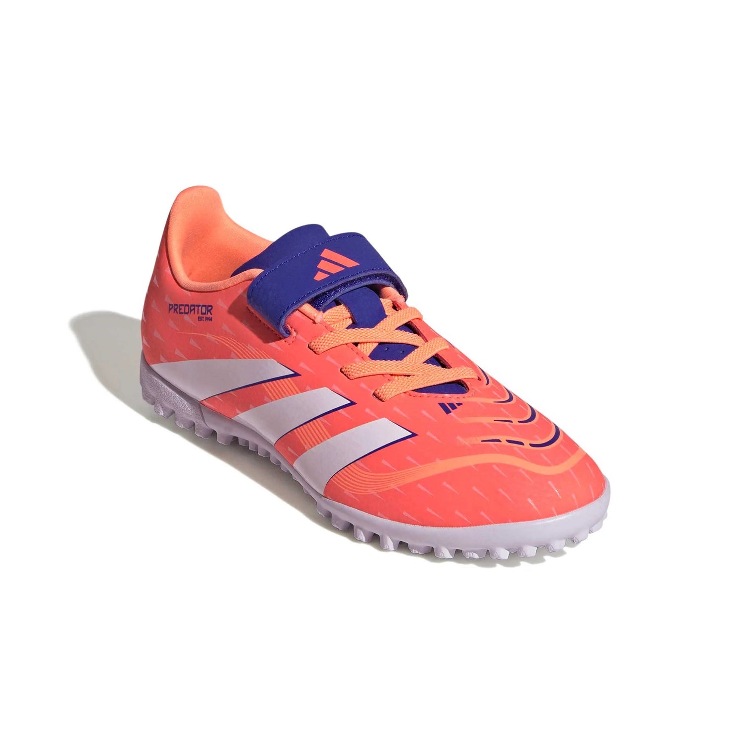 adidas Kids Predator Club Turf Soccer Shoes - Coral Blaze Pack (FA25) (Lateral - Front)