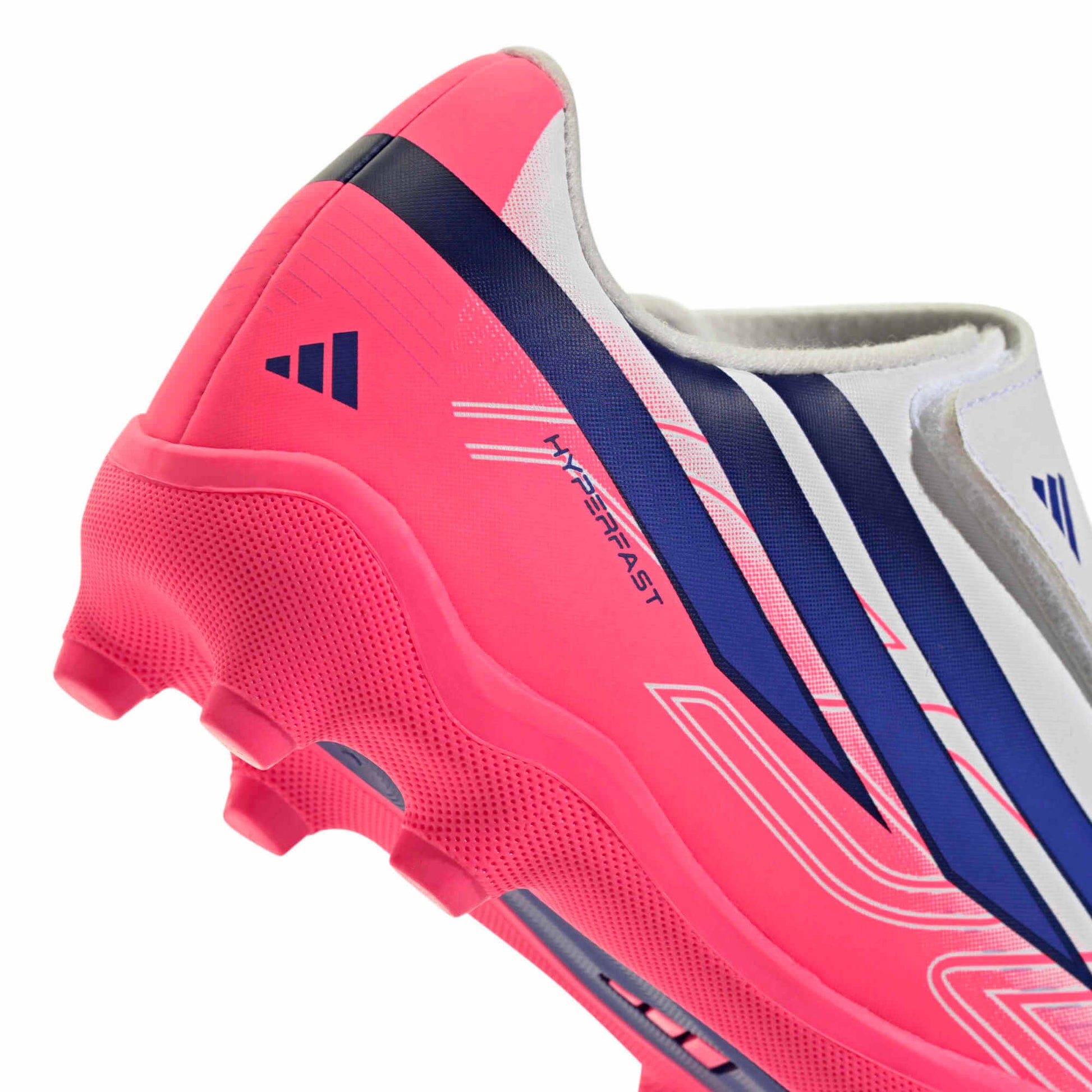 adidas Kids' F50 Hyperfast Club Velcro Firm-Multi Ground Soccer Cleats - Chaos Vs Control (FA26) (Detail 2)