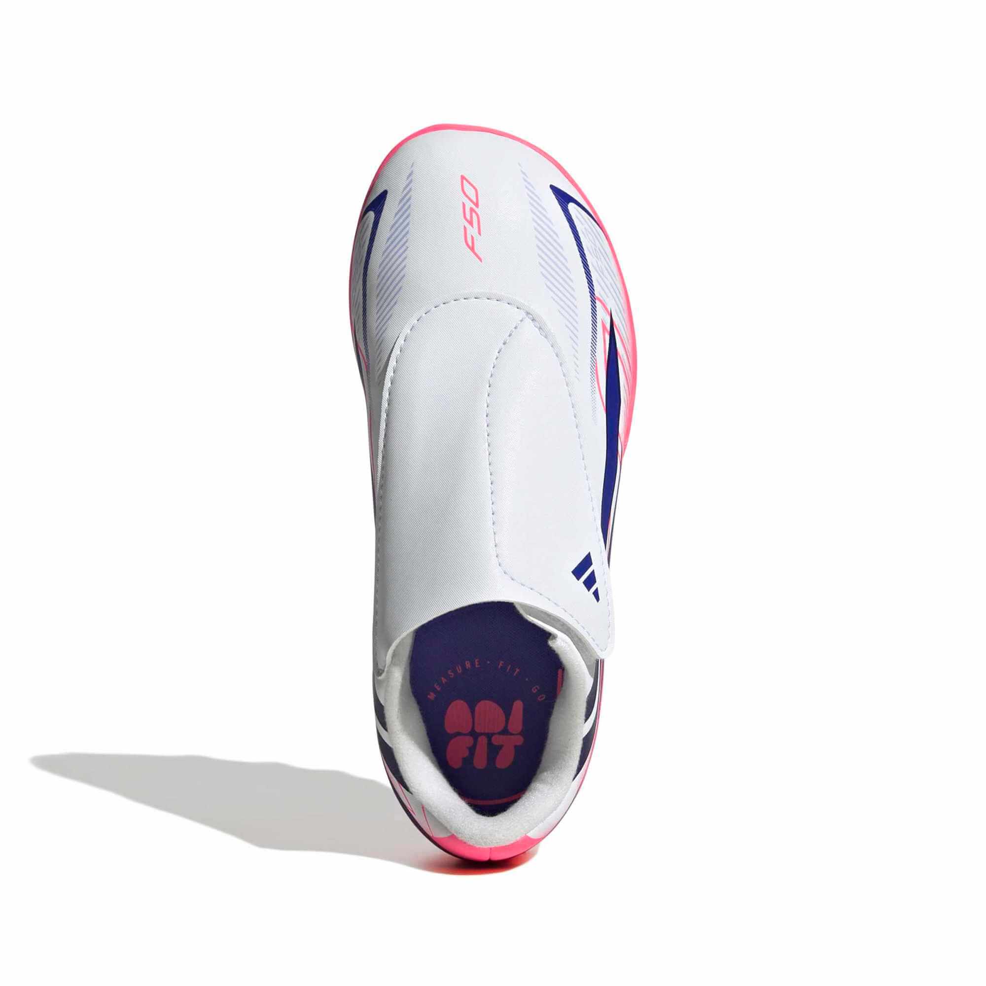 adidas Kids' F50 Hyperfast Club Velcro Firm-Multi Ground Soccer Cleats - Chaos Vs Control (FA26) (Top)