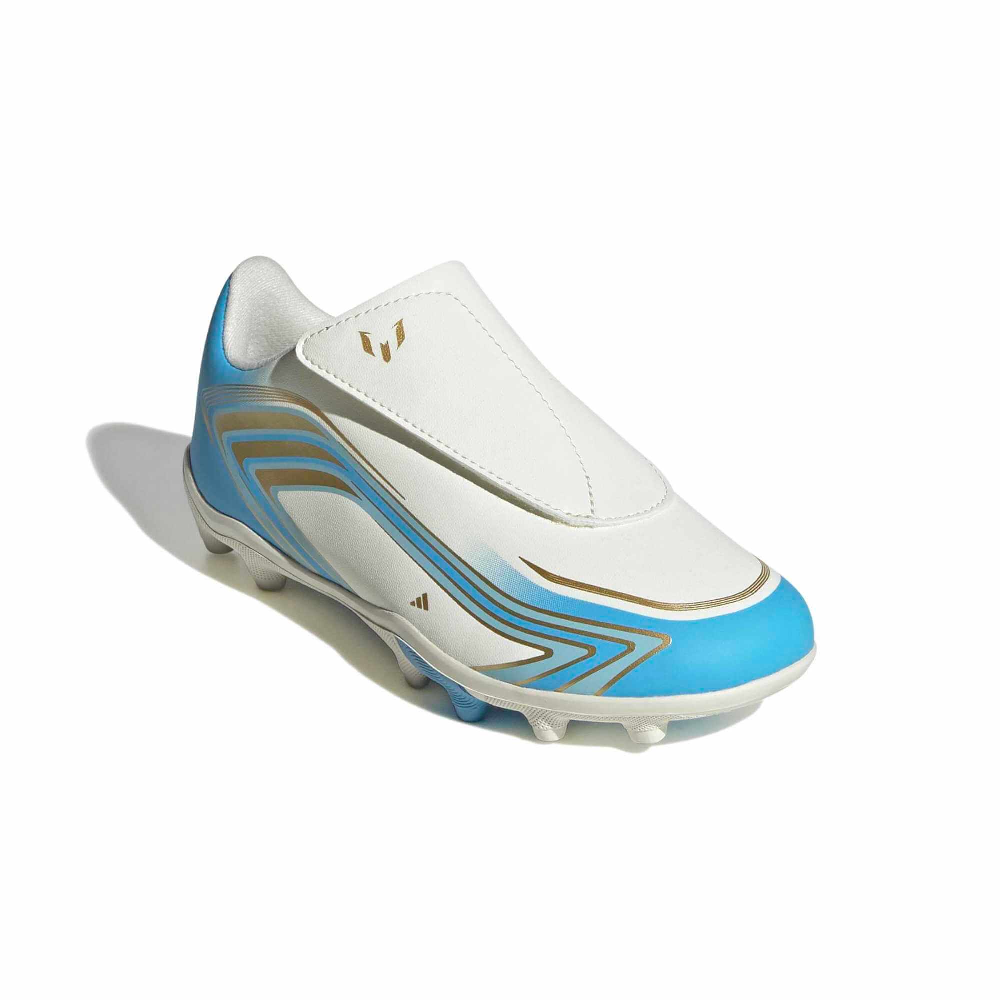 adidas Kids' F50 Messi Club Velcro Firm-Multi Ground Soccer Cleats - El Ultimo Tango Pack (SP26) (Lateral - Front)