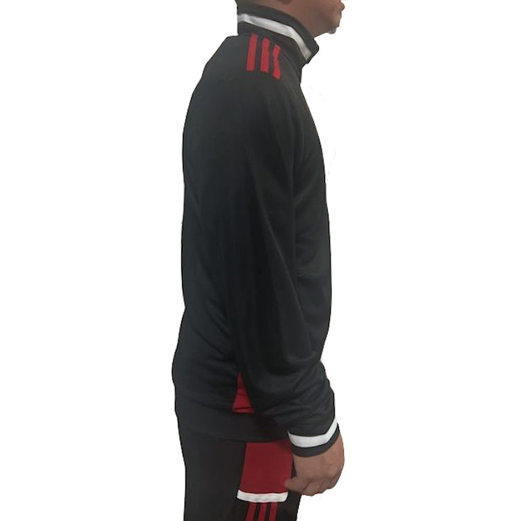 adidas MI19 Track Jacket Black-Red-White (Model - Side)