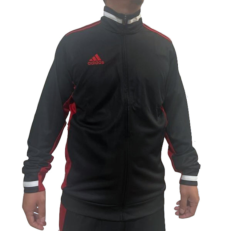 adidas MT19 Youth Track Jacket Black-Red-White (Model - Front)