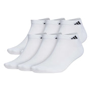 adidas Men's Athletic Cushioned 6-Pack Low-Cut Socks White (Pack)