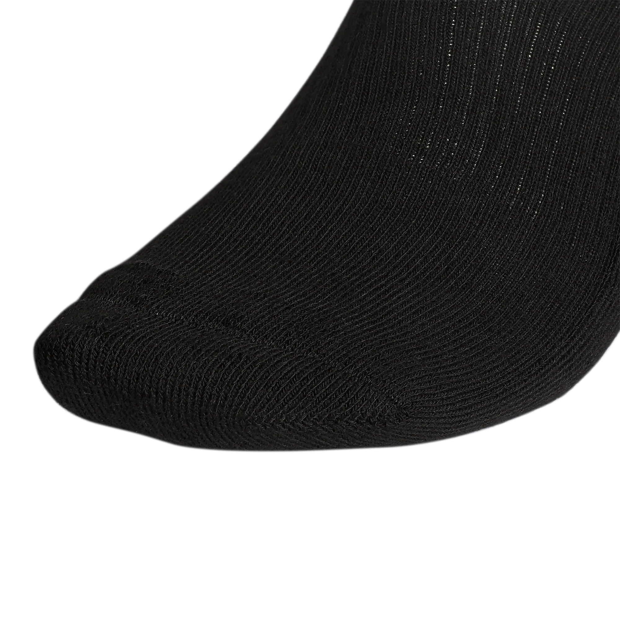 adidas Men's Athletic Cushioned 6-Pack Quarter Socks Black (Detail 2)
