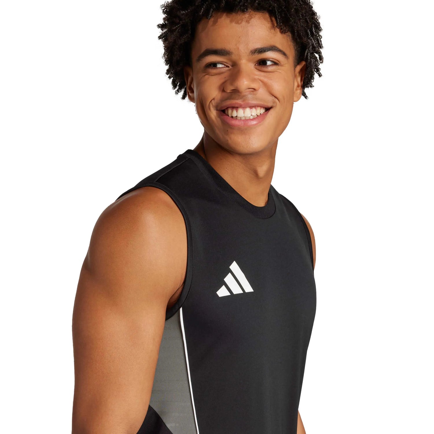 adidas Men's Tiro 25 Competition Sleeveless Soccer Jersey (Detail 1)
