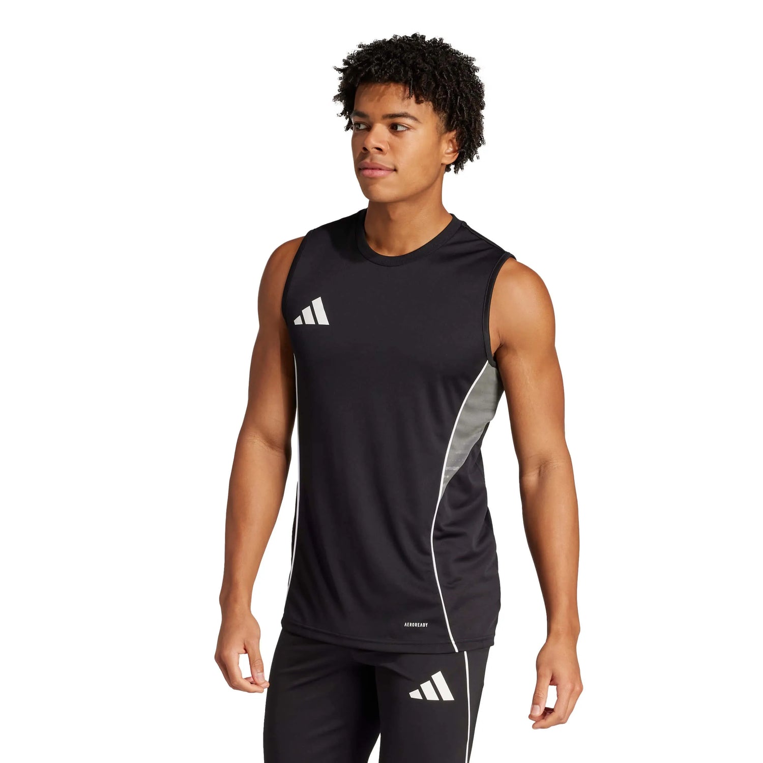 adidas Men's Tiro 25 Competition Sleeveless Soccer Jersey (Model - Side)
