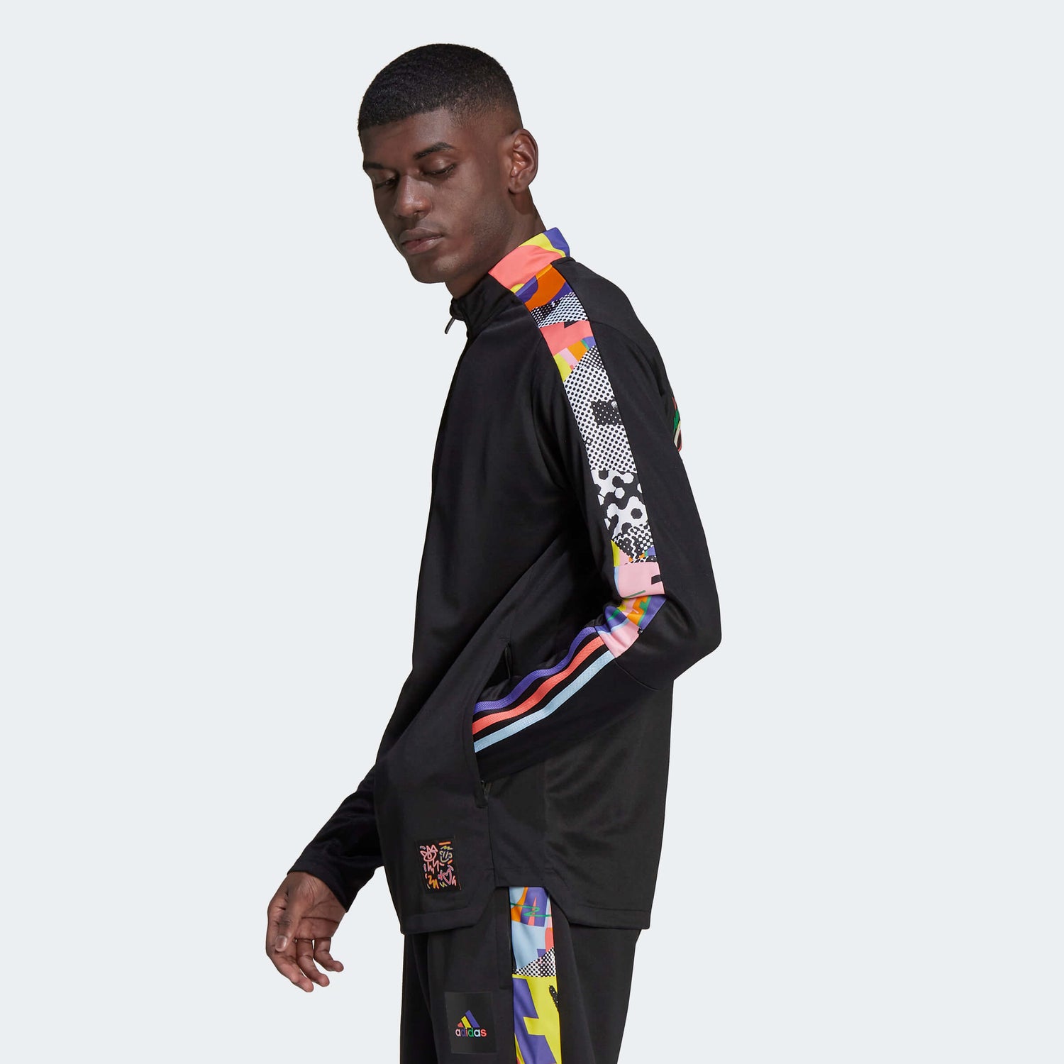 adidas Men's Tiro Pride Jacket (Model - Side)