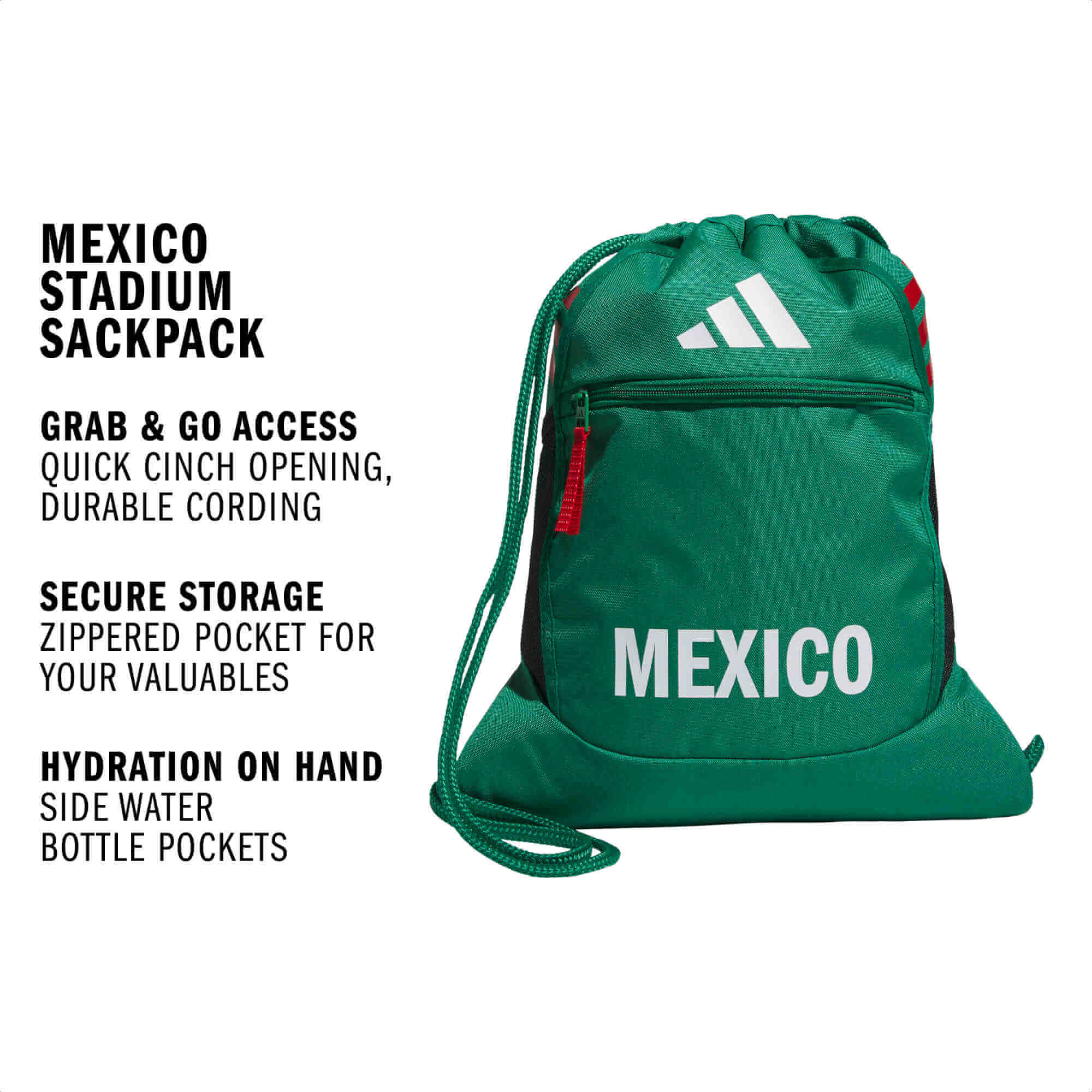 adidas Mexico Stadium Sackpack (Features)