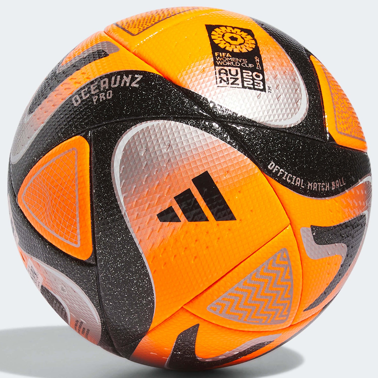 adidas Oceaunz Pro Winter Official Match Ball - Solar Orange-Black-Silver (Front)