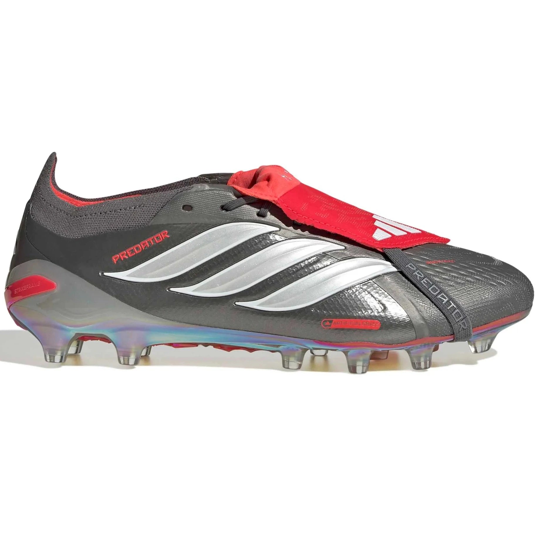 adidas Predator Elite Fold-Over Tongue Artificial Grass Soccer Cleats - Finishers Steel Pack (SP26) (Side 1)