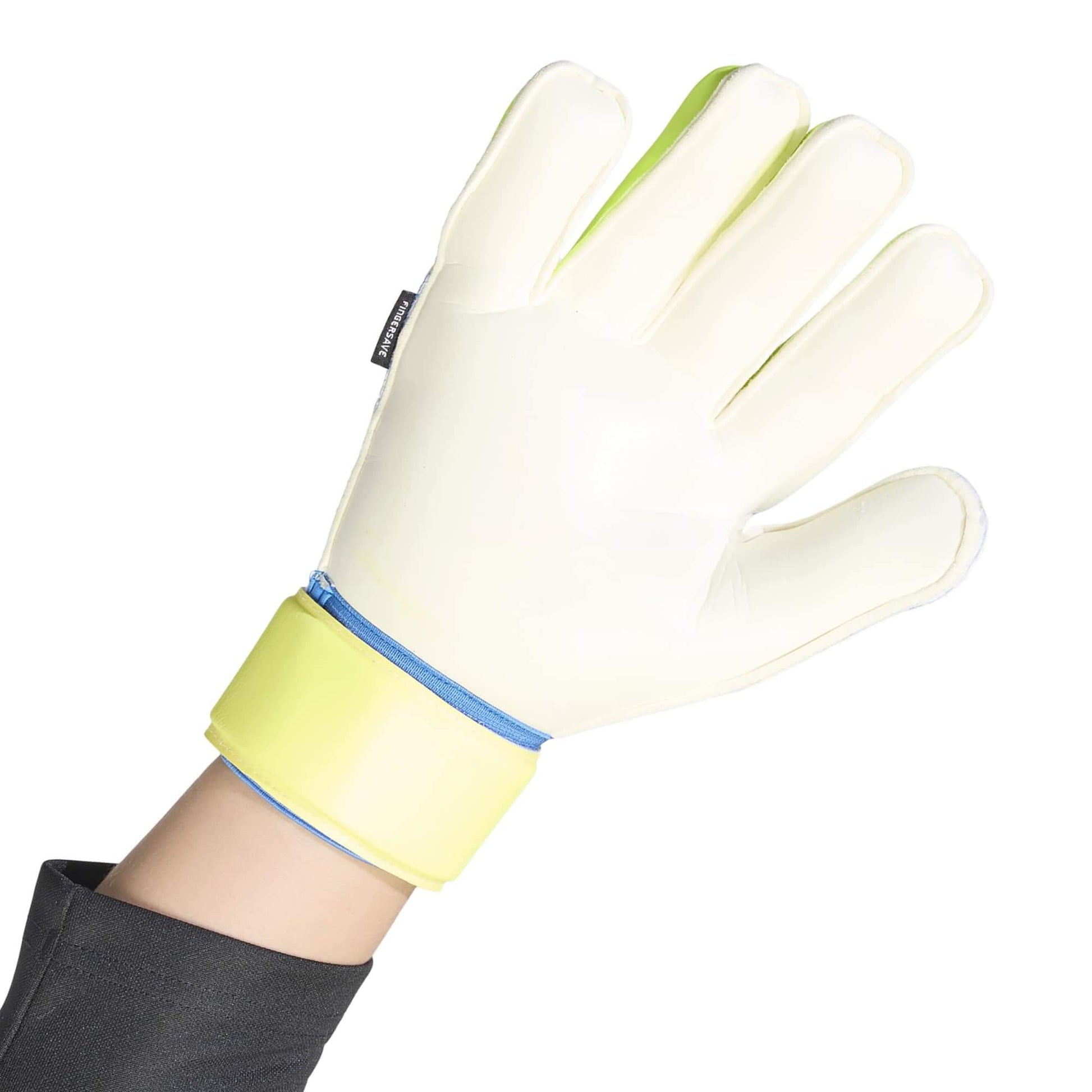 adidas Predator GL Match Fingersave Goalkeeper Gloves Crystal Sky - Ray Blue - Solar Yellow (Single - Inner)