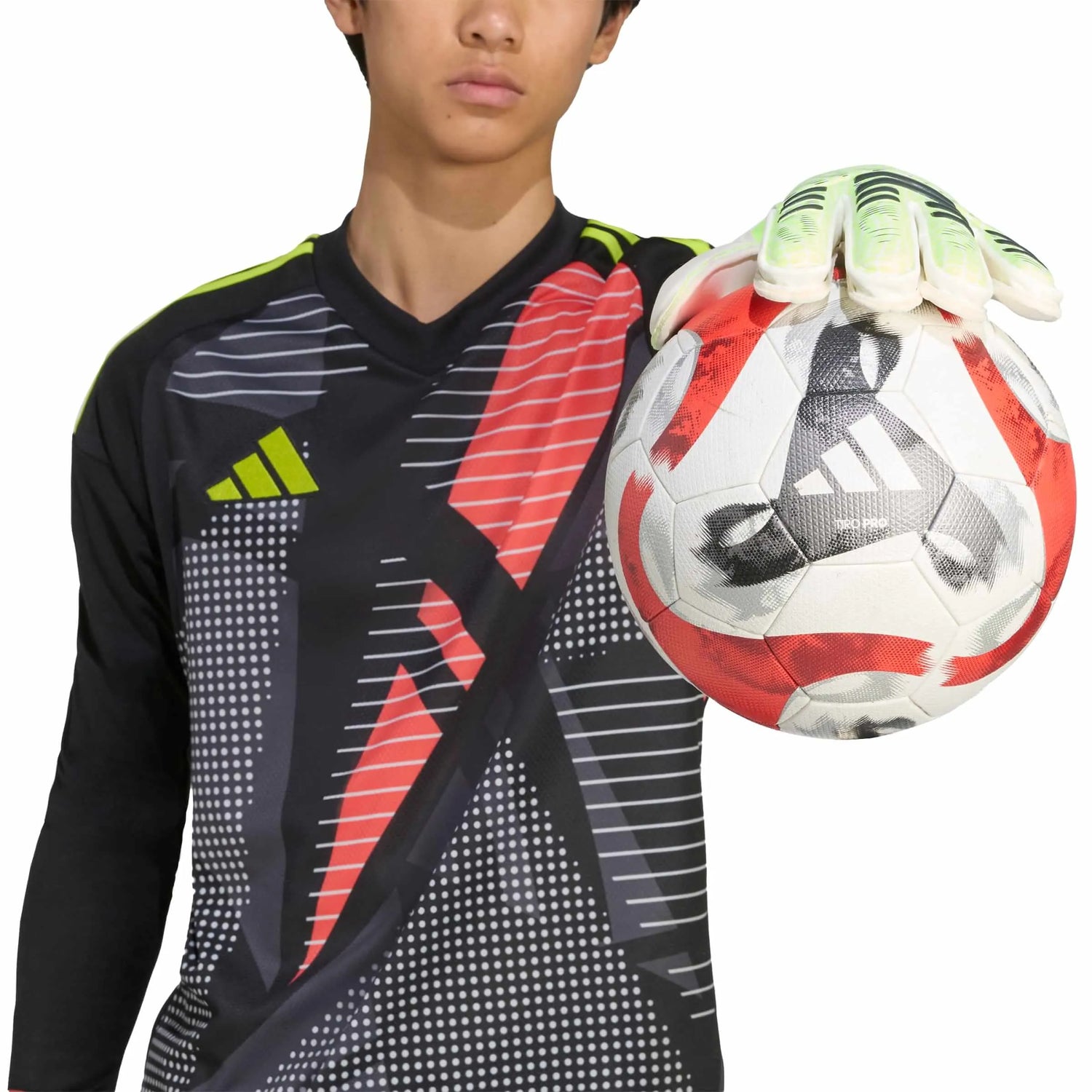 adidas Predator GL Match Fingersave Goalkeeper Gloves Lucid Lemon / White / Black (Model 2)