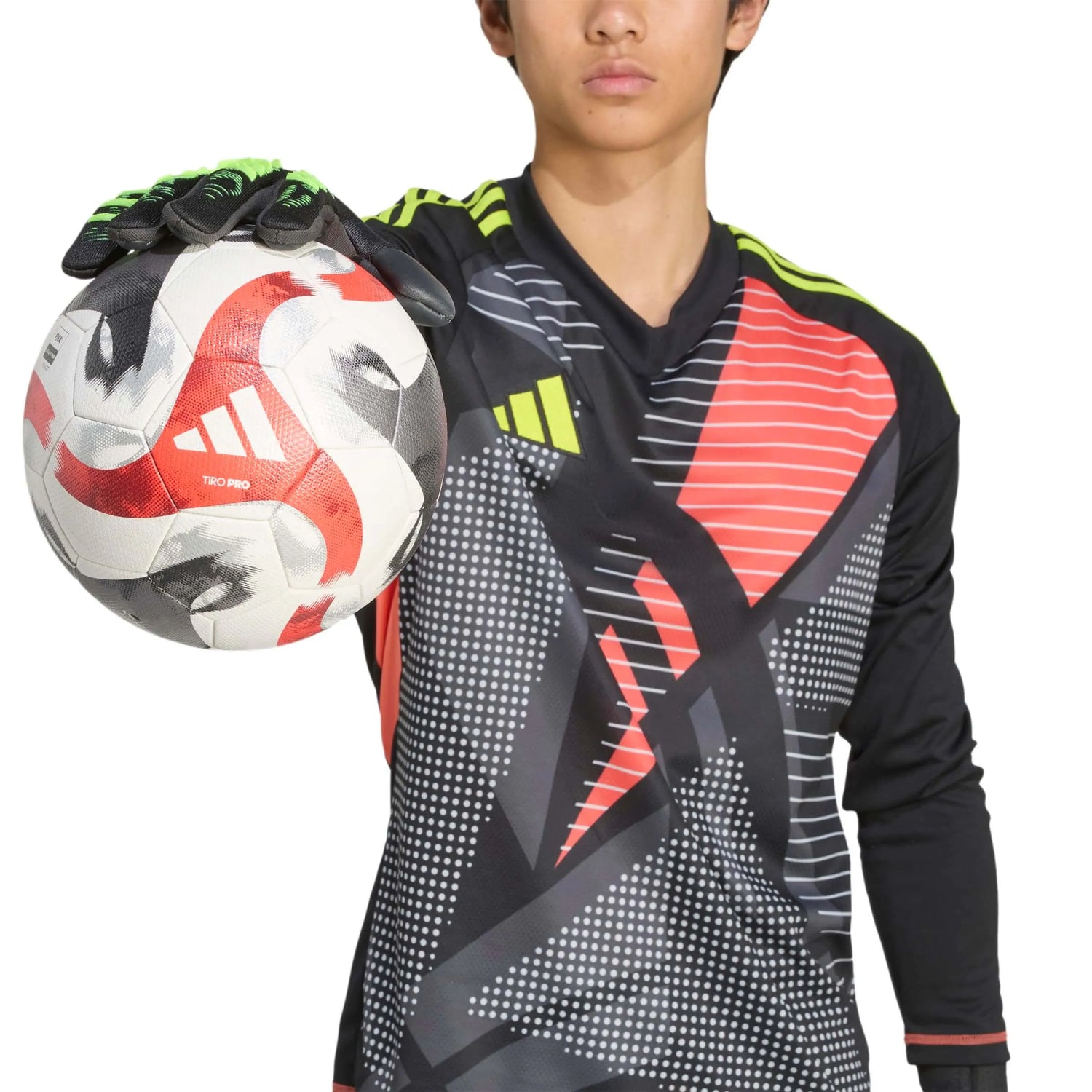 adidas Predator GL Pro Goalkeeper Gloves Black / Carbon / Lucid Lemon (Model 2)