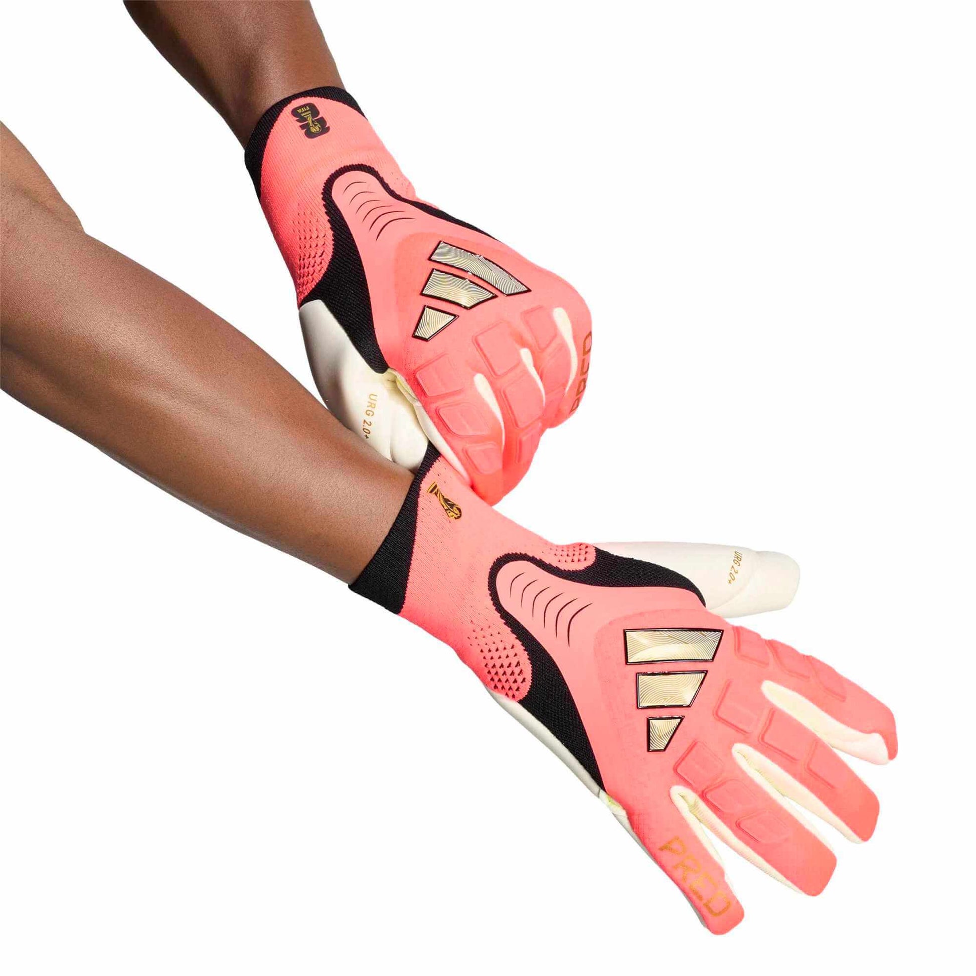adidas Predator GL Pro Goalkeeper Gloves Ivory - Solar Turbo - Gold Metallic (Detail 1)