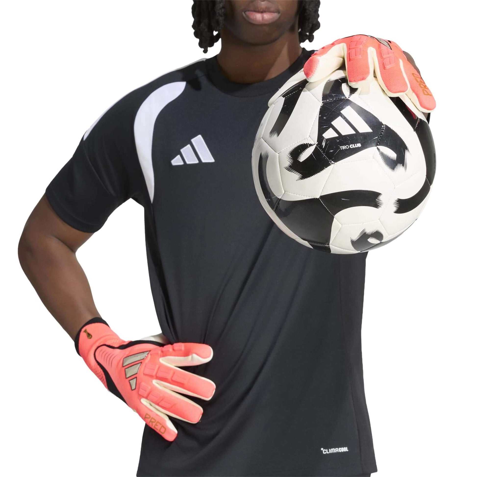 adidas Predator GL Pro Goalkeeper Gloves Ivory - Solar Turbo - Gold Metallic (Model 2)