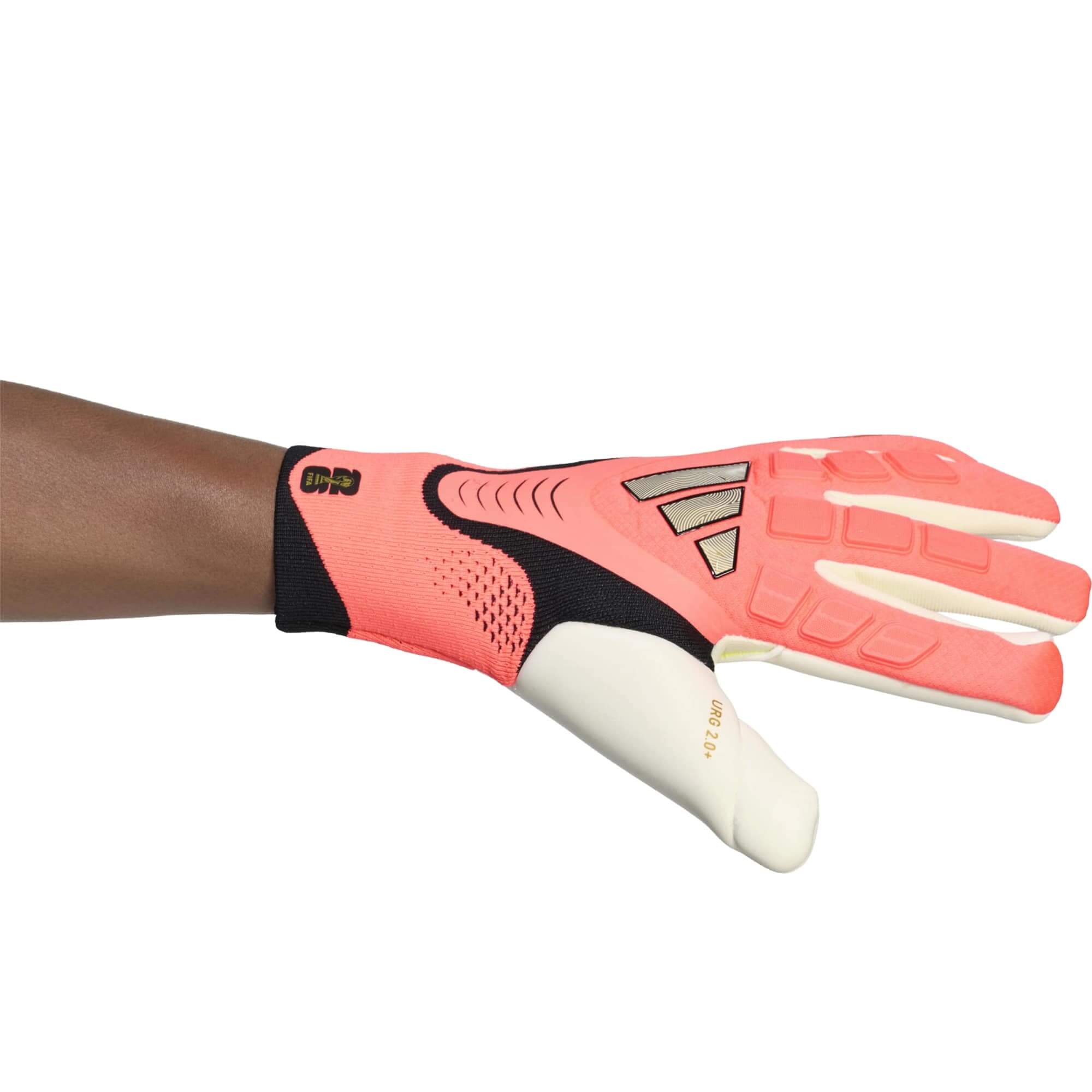 adidas Predator GL Pro Goalkeeper Gloves Ivory - Solar Turbo - Gold Metallic (Single - Side)