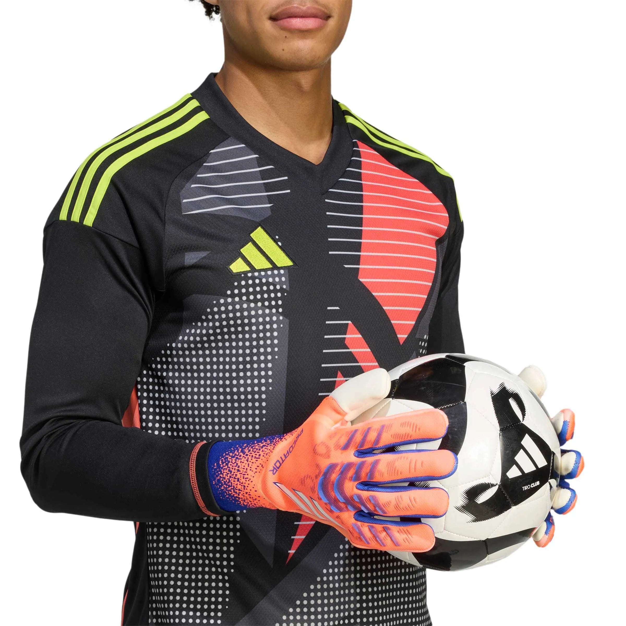 adidas Predator GL Pro Goalkeeper Gloves Signal Coral / White / Lucid Blue (Model 1)