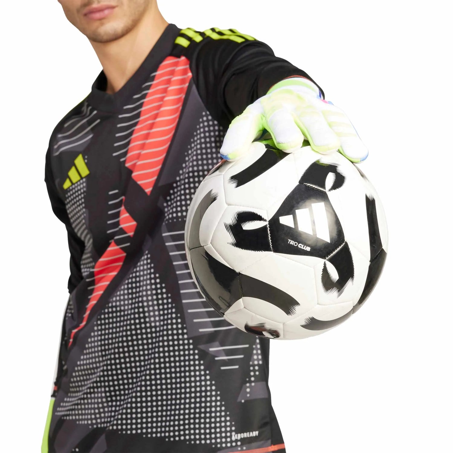 adidas Predator GL Pro Goalkeeper Gloves White / Lucid Lemon / Lucid Pink (Model 3)