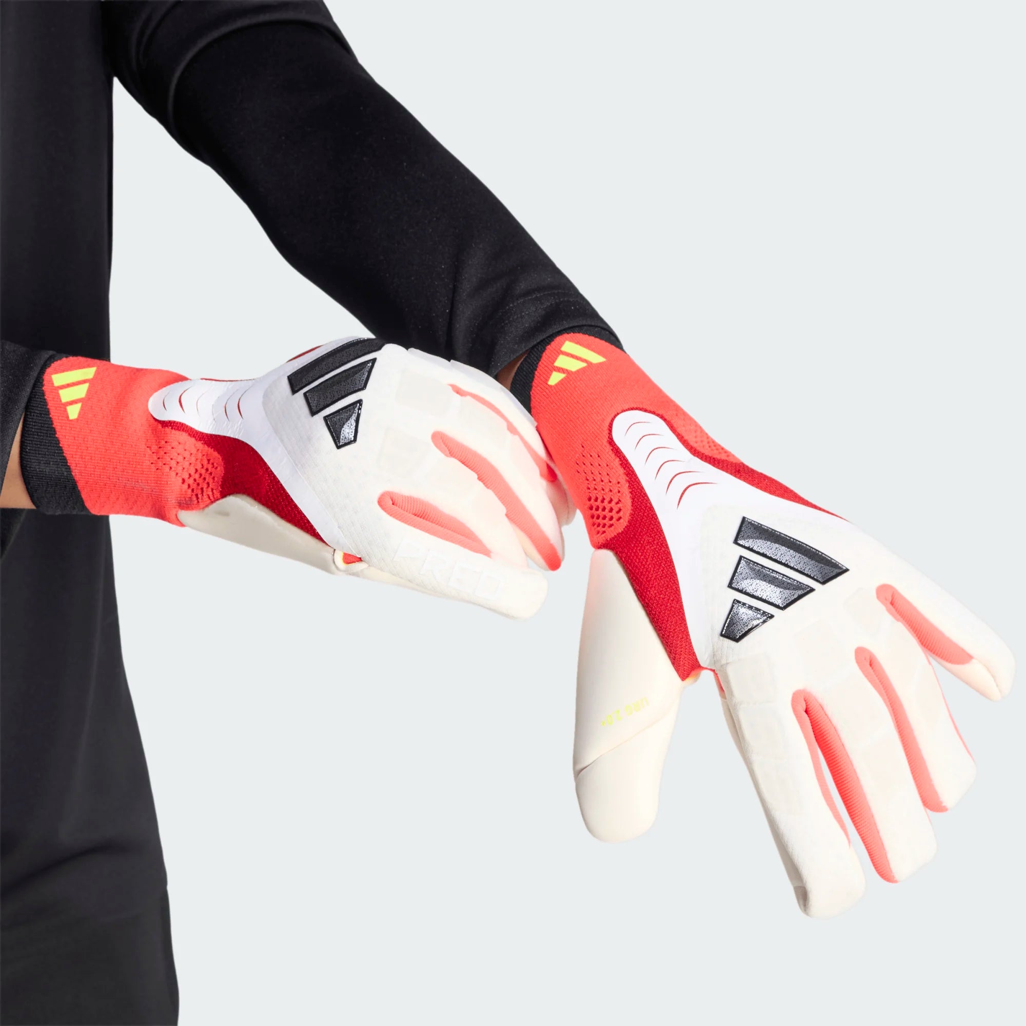 adidas Predator GL Pro Goalkeeper Gloves White / Lucid Red / Black (Model 1)