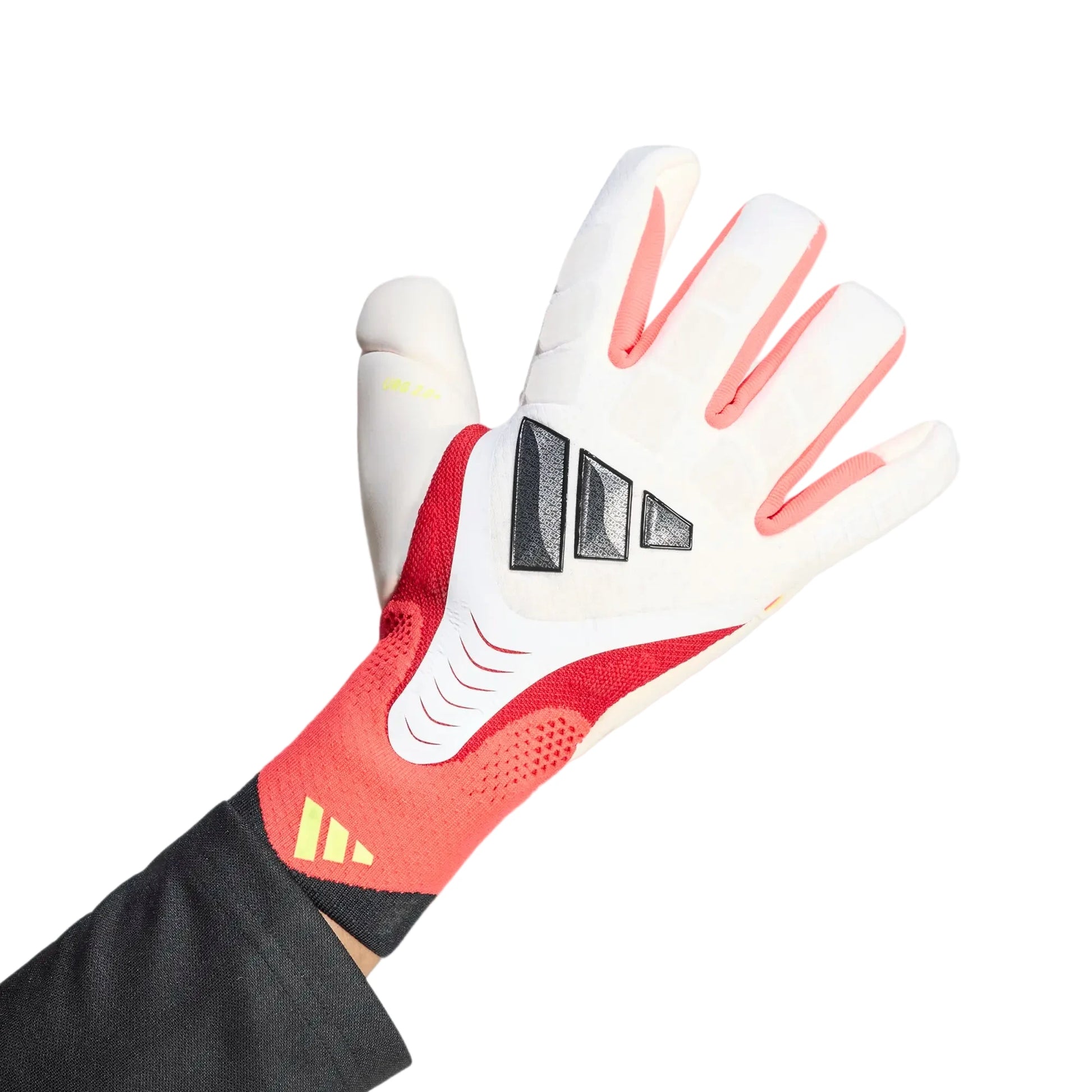 adidas Predator GL Pro Goalkeeper Gloves White / Lucid Red / Black (Single - Outer)