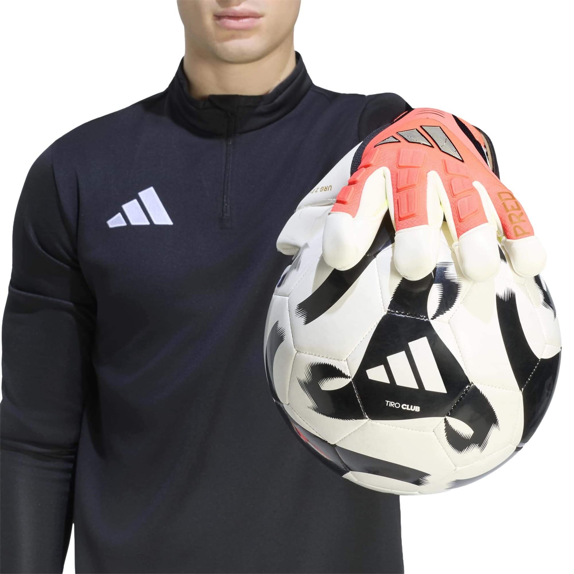 adidas Predator GL Pro Hybrid Goalkeeper Gloves Ivory - Solar Turbo - Gold Metallic (Model 2)