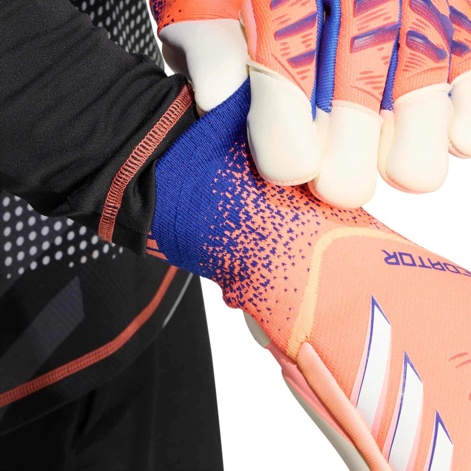 adidas Predator GL Pro Hybrid Goalkeeper Gloves Signal Coral/White/Lucid Blue (Detail 1)