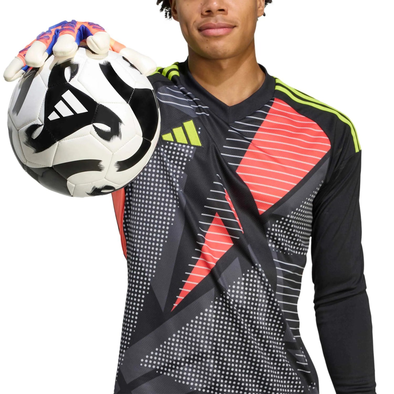 adidas Predator GL Pro Hybrid Goalkeeper Gloves Signal Coral/White/Lucid Blue (Model 2)
